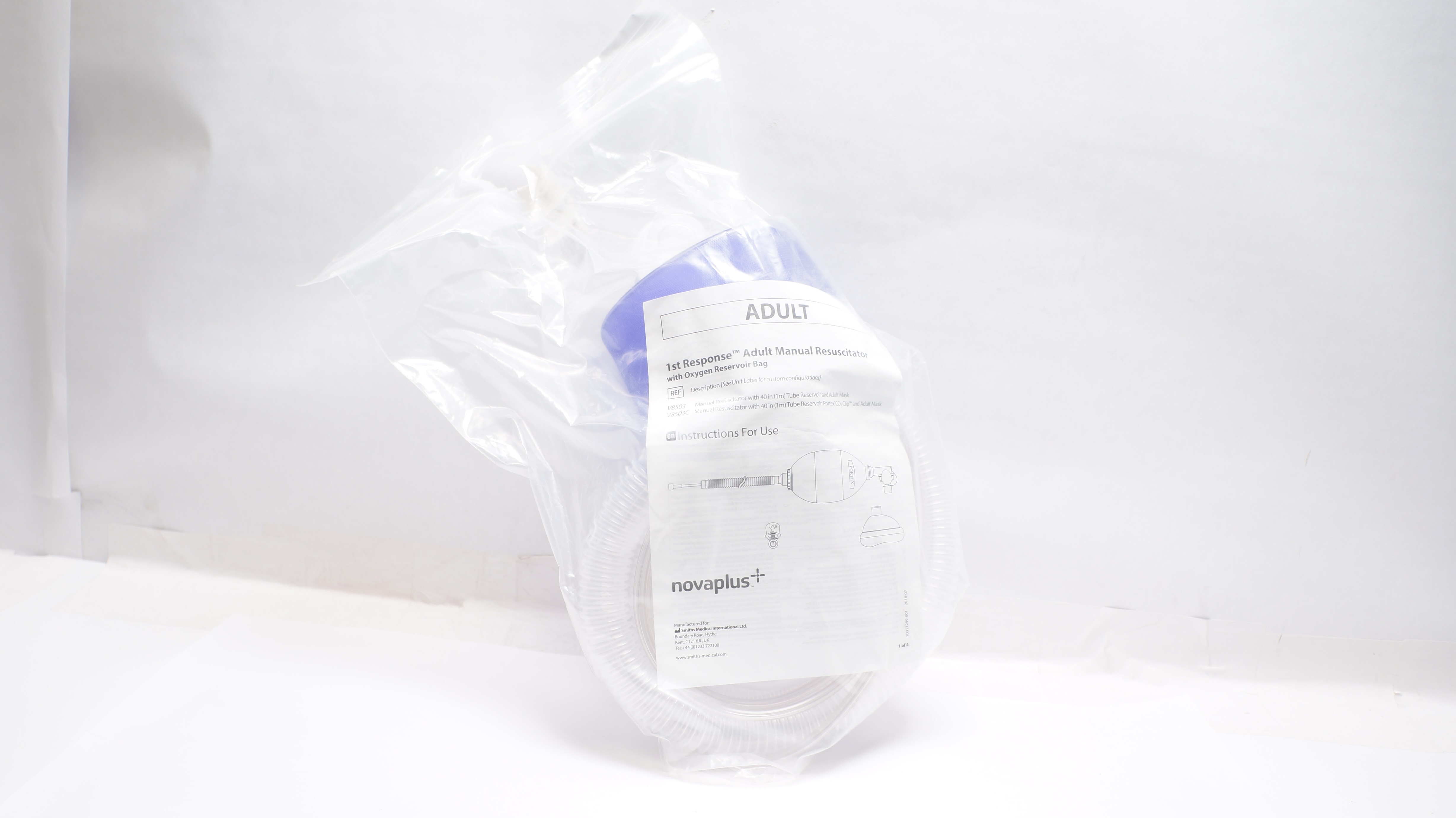 Smiths Medical V8503/V8503C Novaplus 1st Response Adult Manual Resuscitator (x)