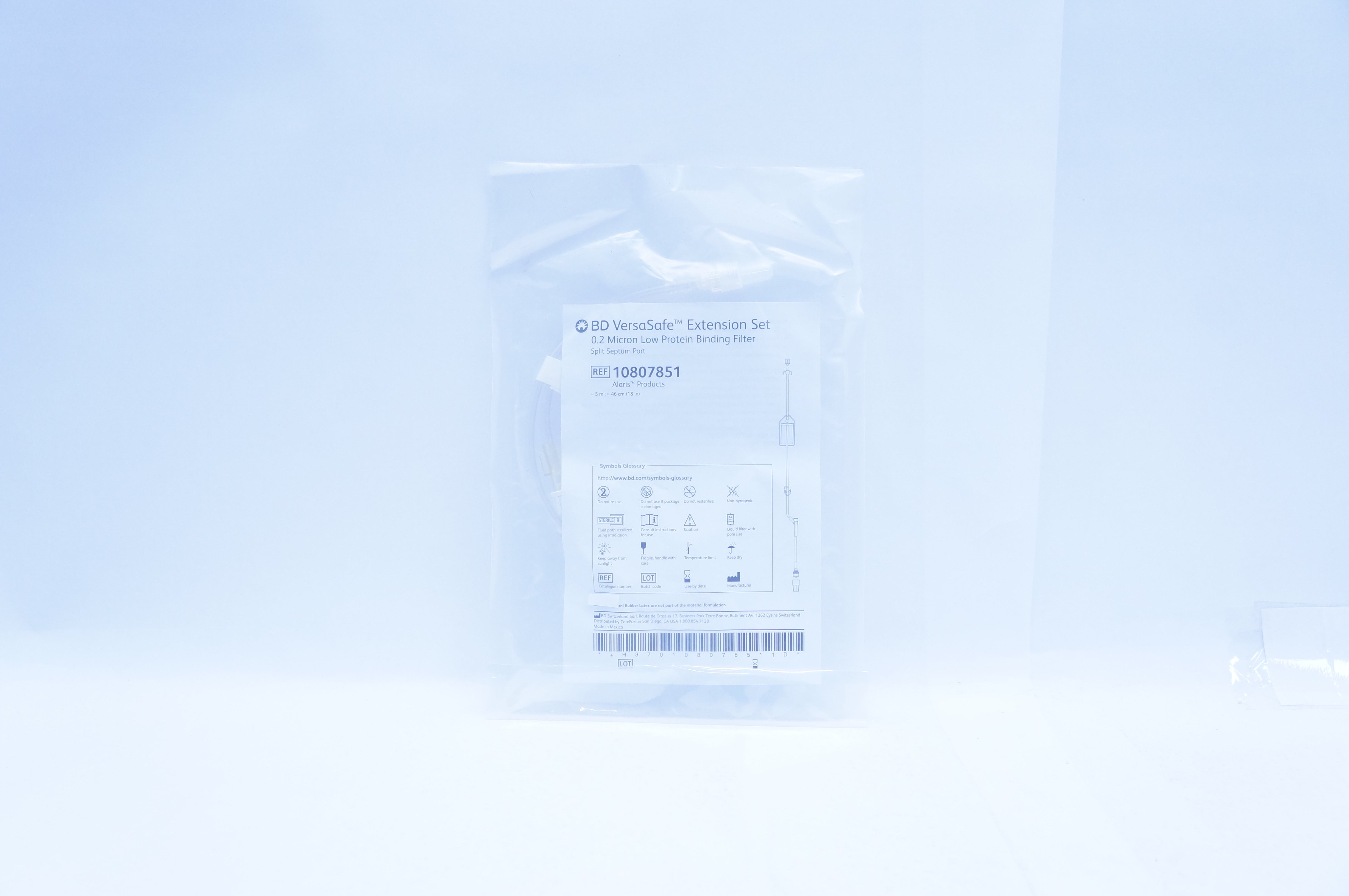 BD 10807851 Alaris VersaSafe Extension Set (Approx.) 5ml x 18inch (x)
