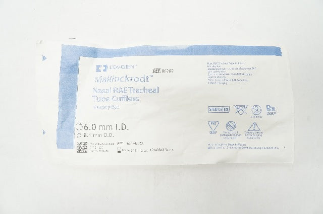 Covidien 86289 Mallinckrodt Nasal RAE Tracheal Tube Cuffless 6.0 IDx8.1mm OD (x)
