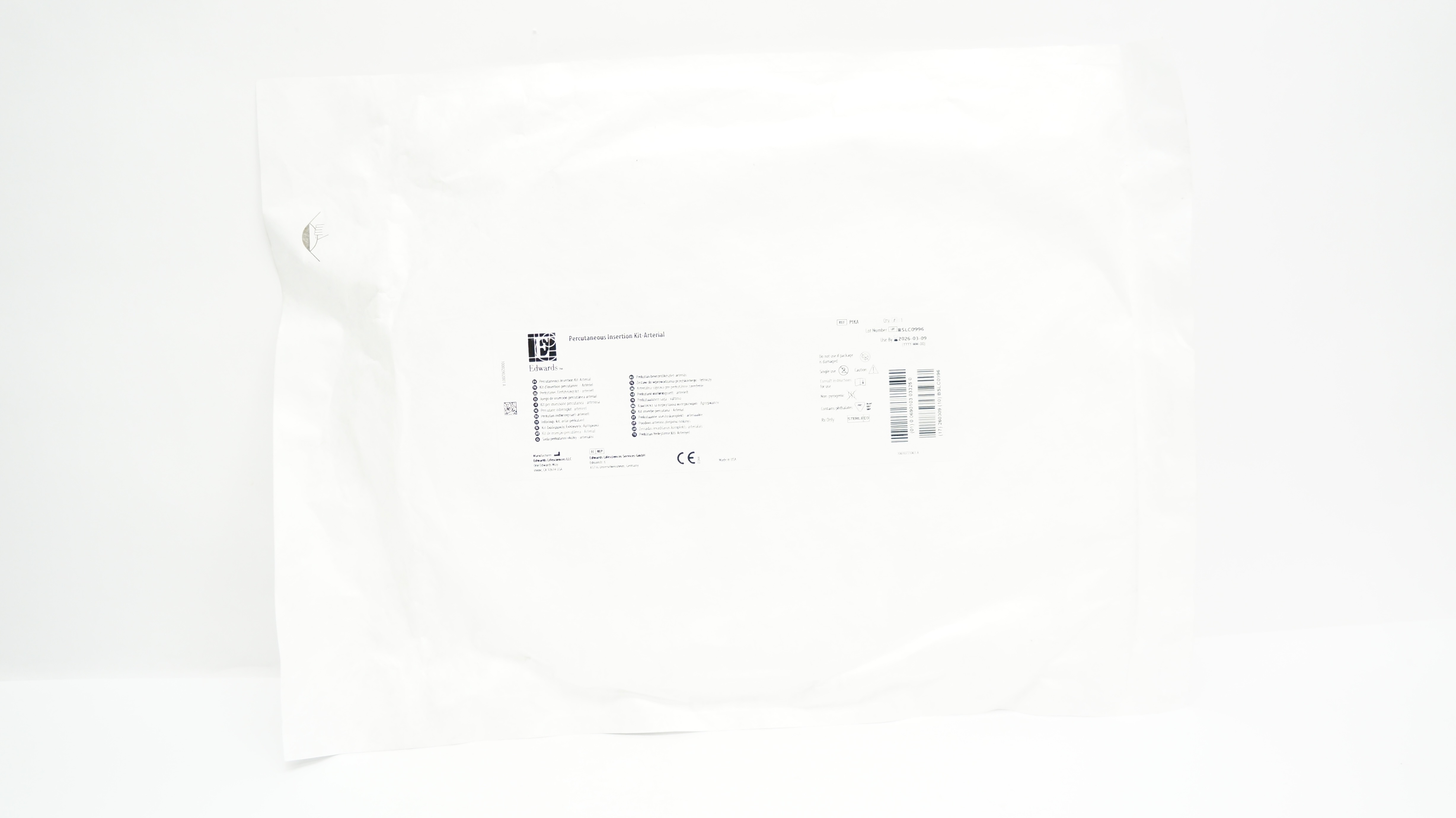 Edwards Lifesciences PIKA Percutaneous Insertion KitArterial