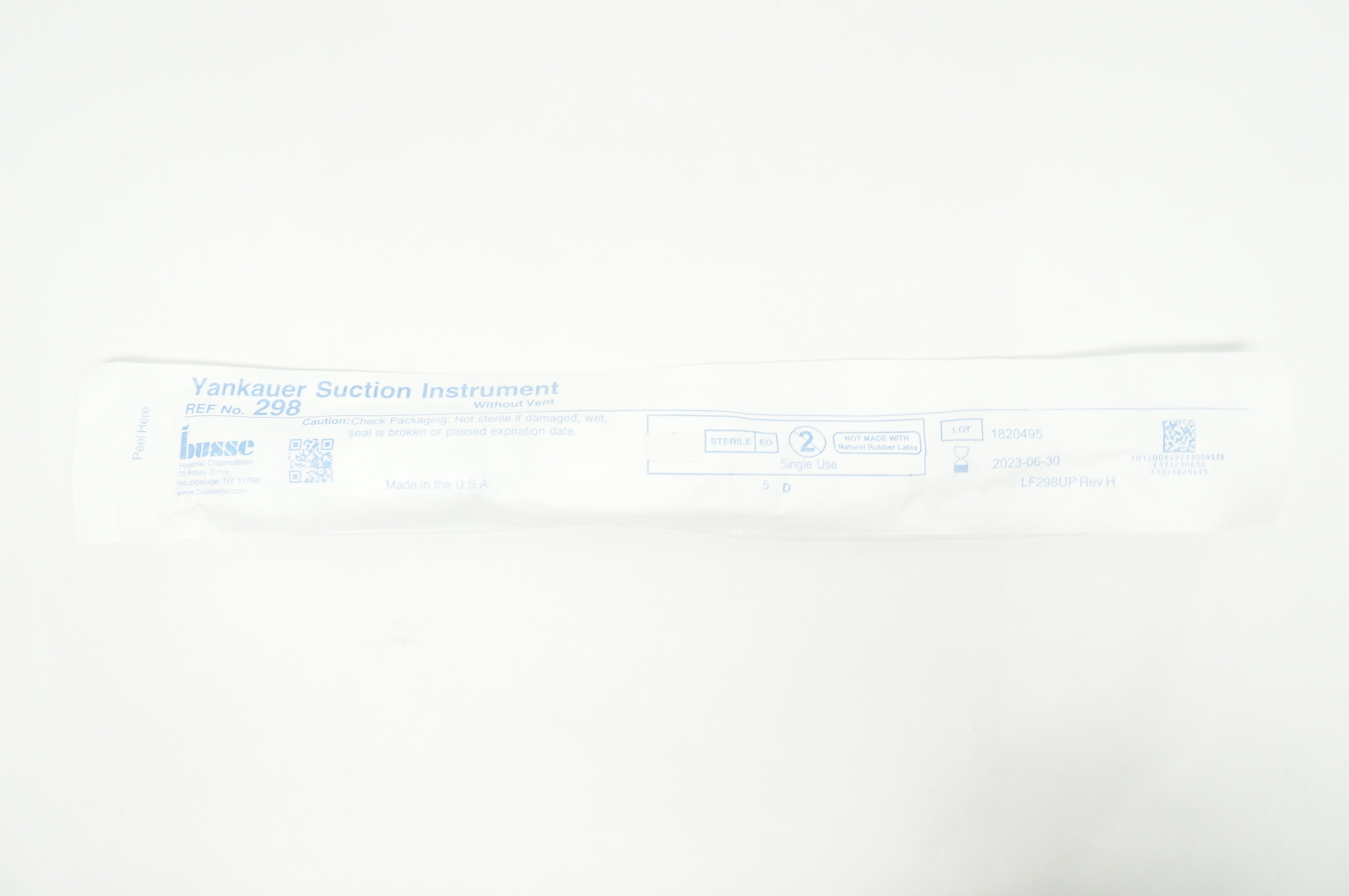 Busse 298 Yankauer Suction Instrument Without Vent