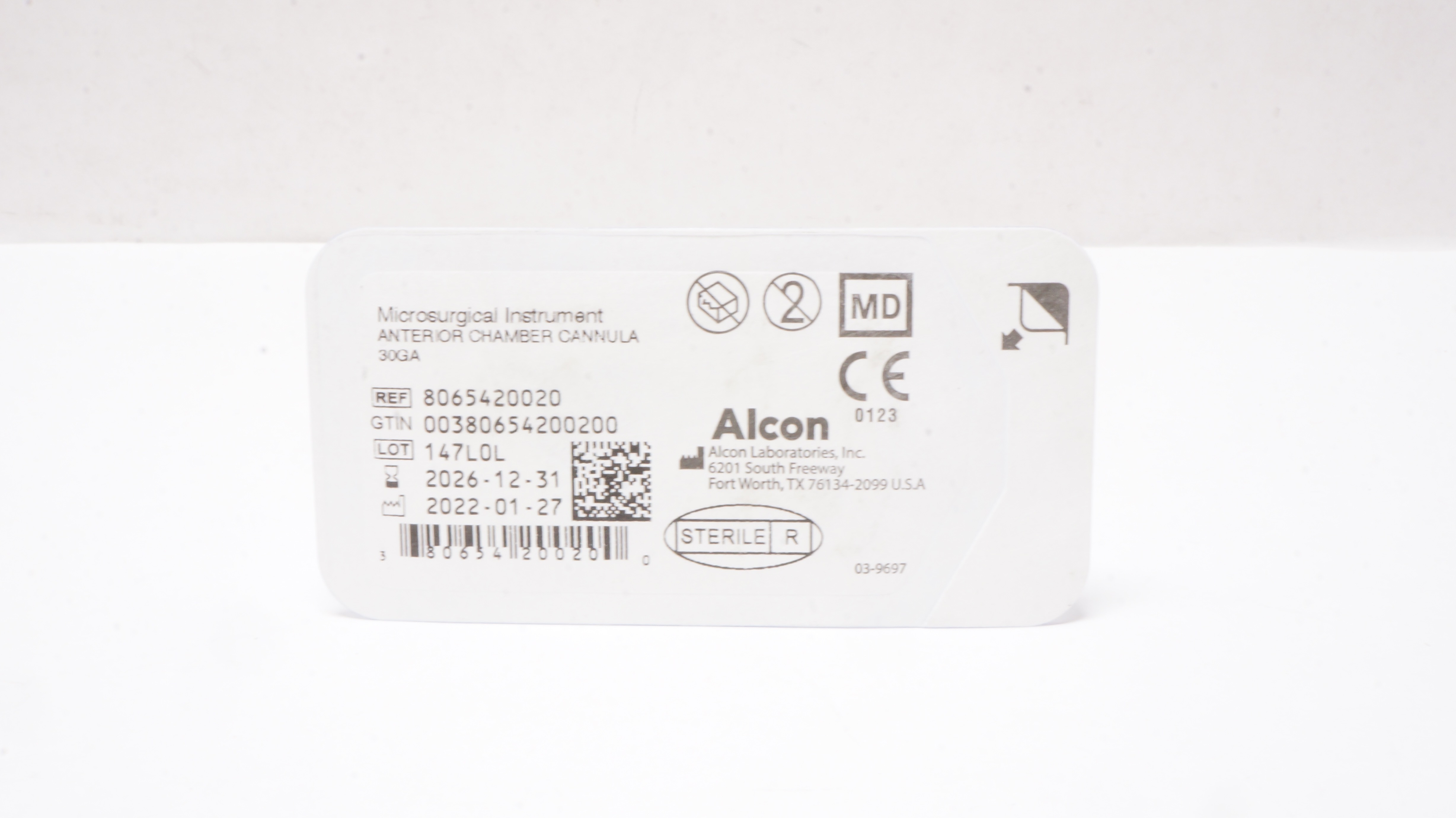 Alcon 8065420020 Anterior Chamber Cannula 30GA