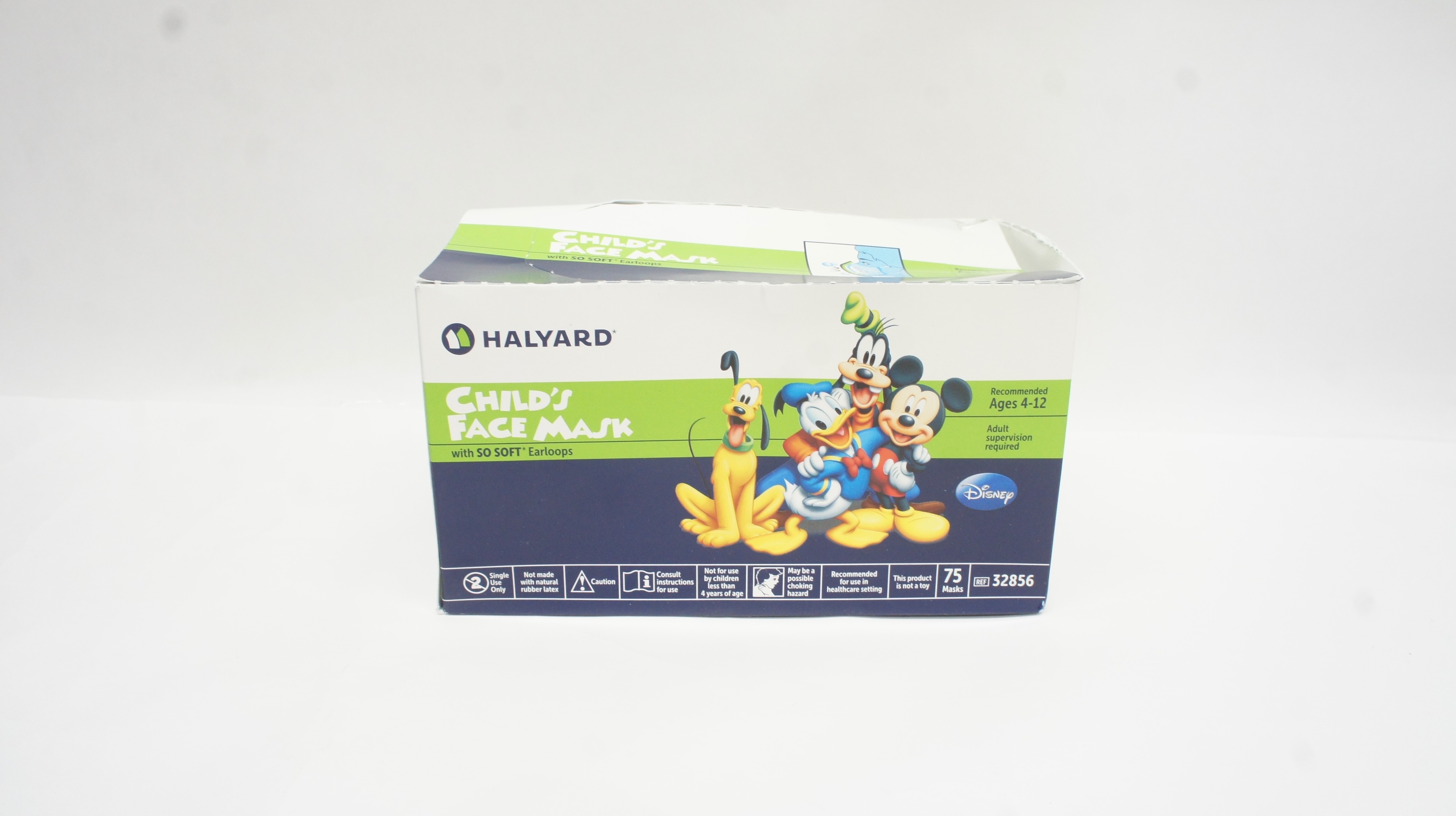 Halyard 32856 Childs Face Mask w/So Soft Earloops, Ages 4-12 - Box of 75