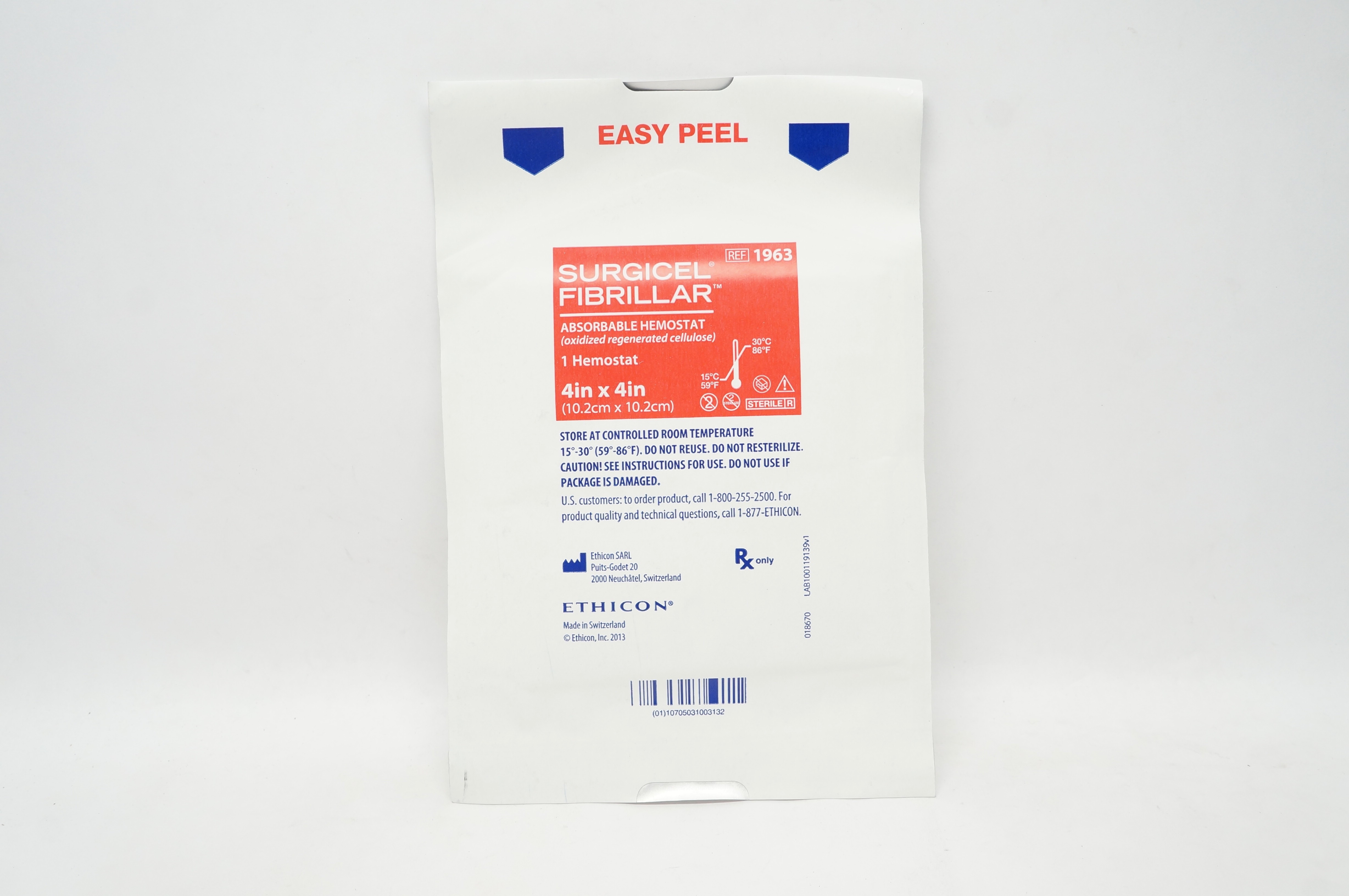 Ethicon 1963 Surgicel Fibrillar Absorbable Hemostat 4 inch x 4 inch (x)