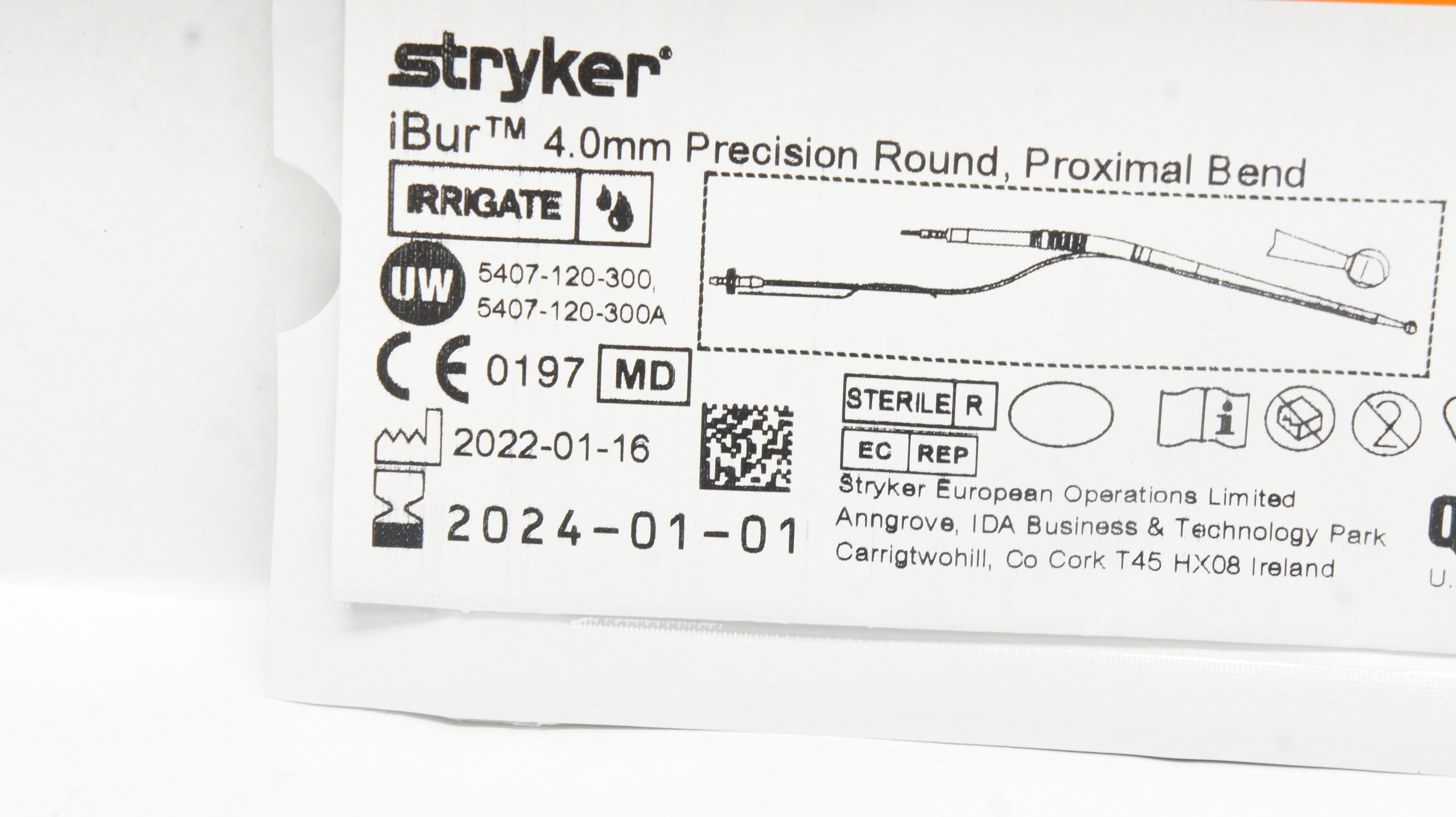 Stryker 8442-009-040 iBur 4.0mm Precision Round, Proximal