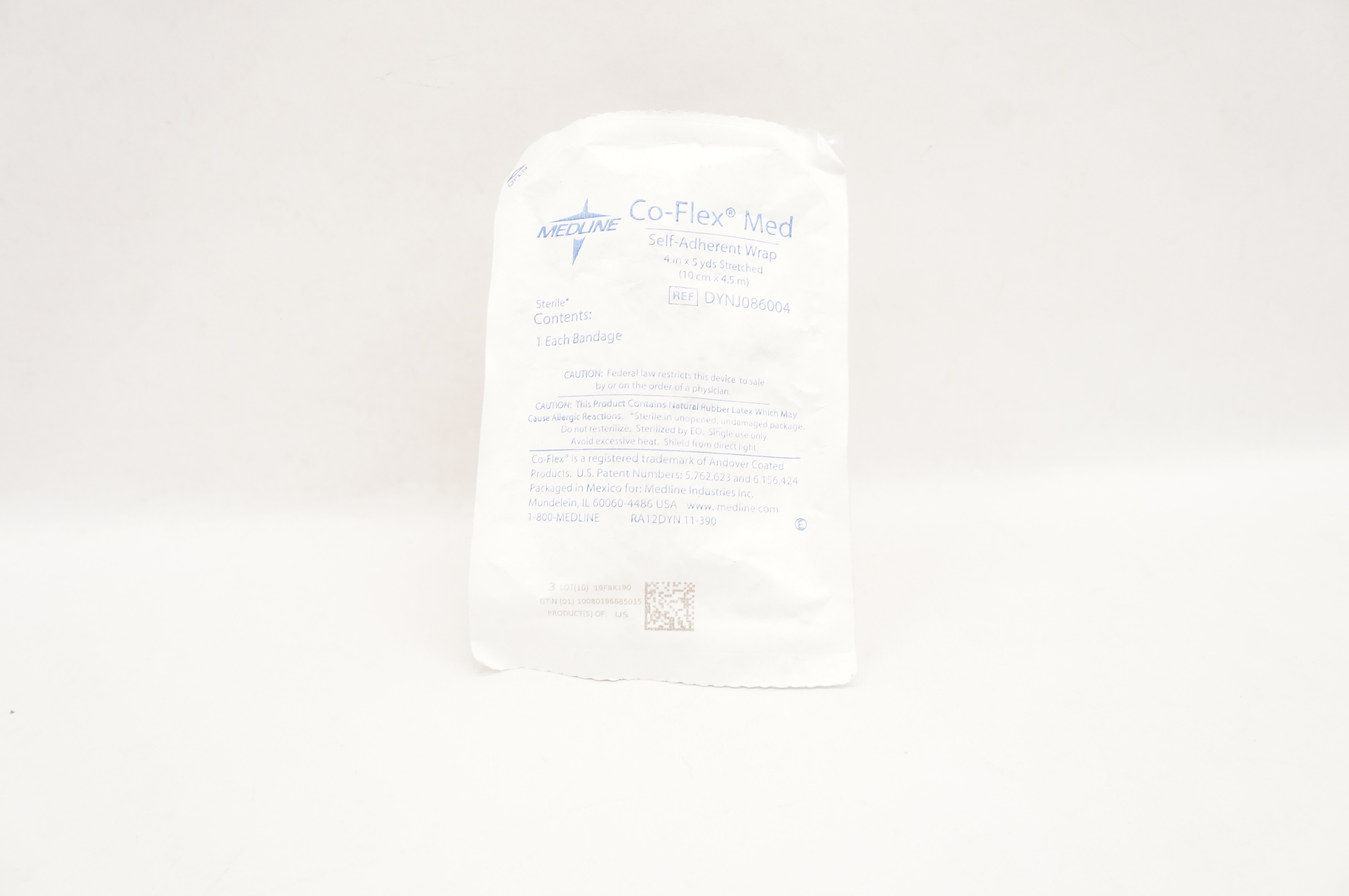 Medline DYNJ086004 Co-Flex Med Self Adherent Wrap 4 inch x 5 yds Stretched