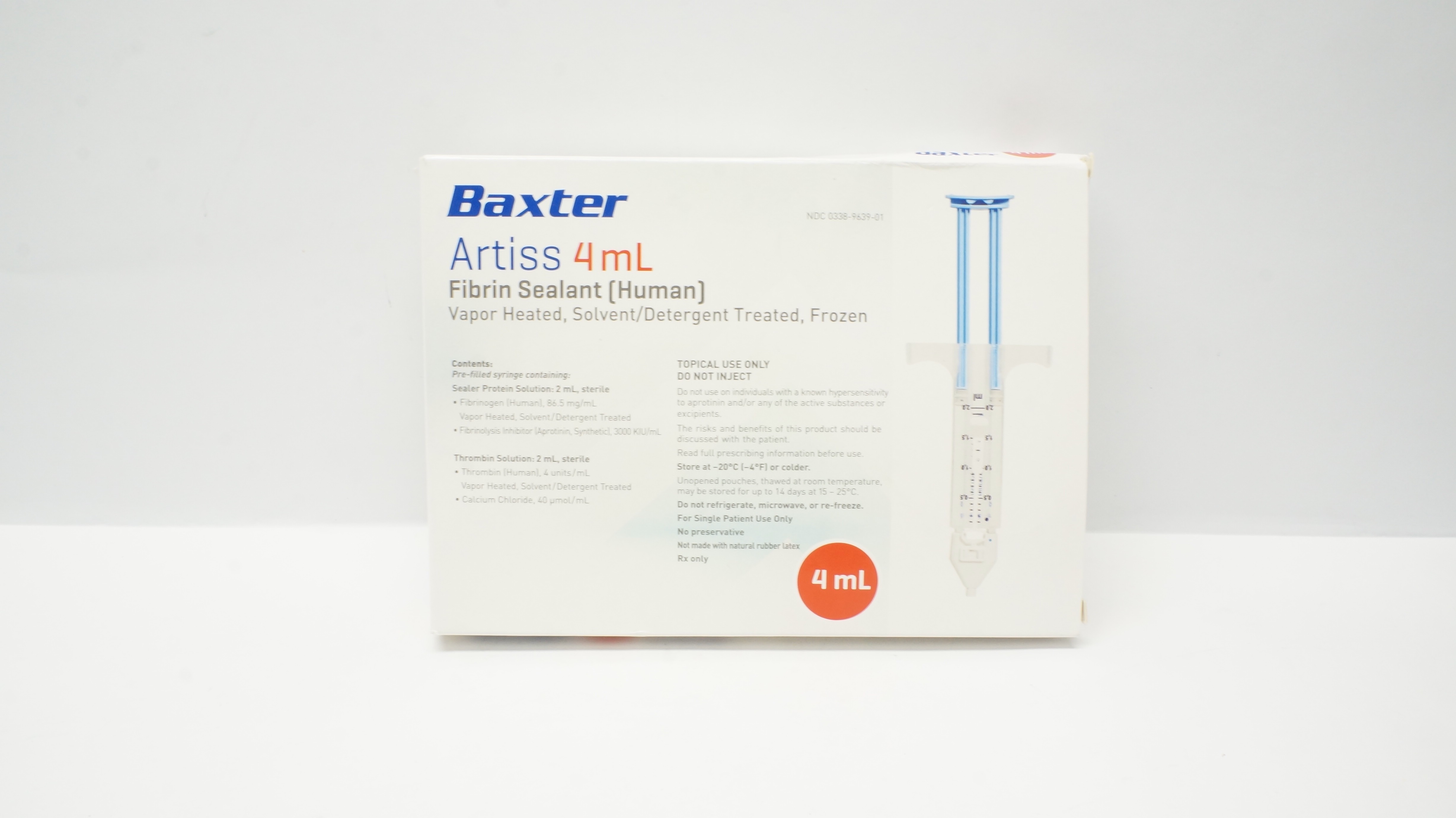 Baxter 5500695 Artiss Fibrin Sealant Human 4mL