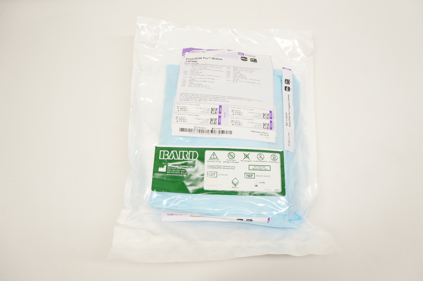 Bard F120101 PowerGlide Pro Midline Cath. 20G x 10cm (x)