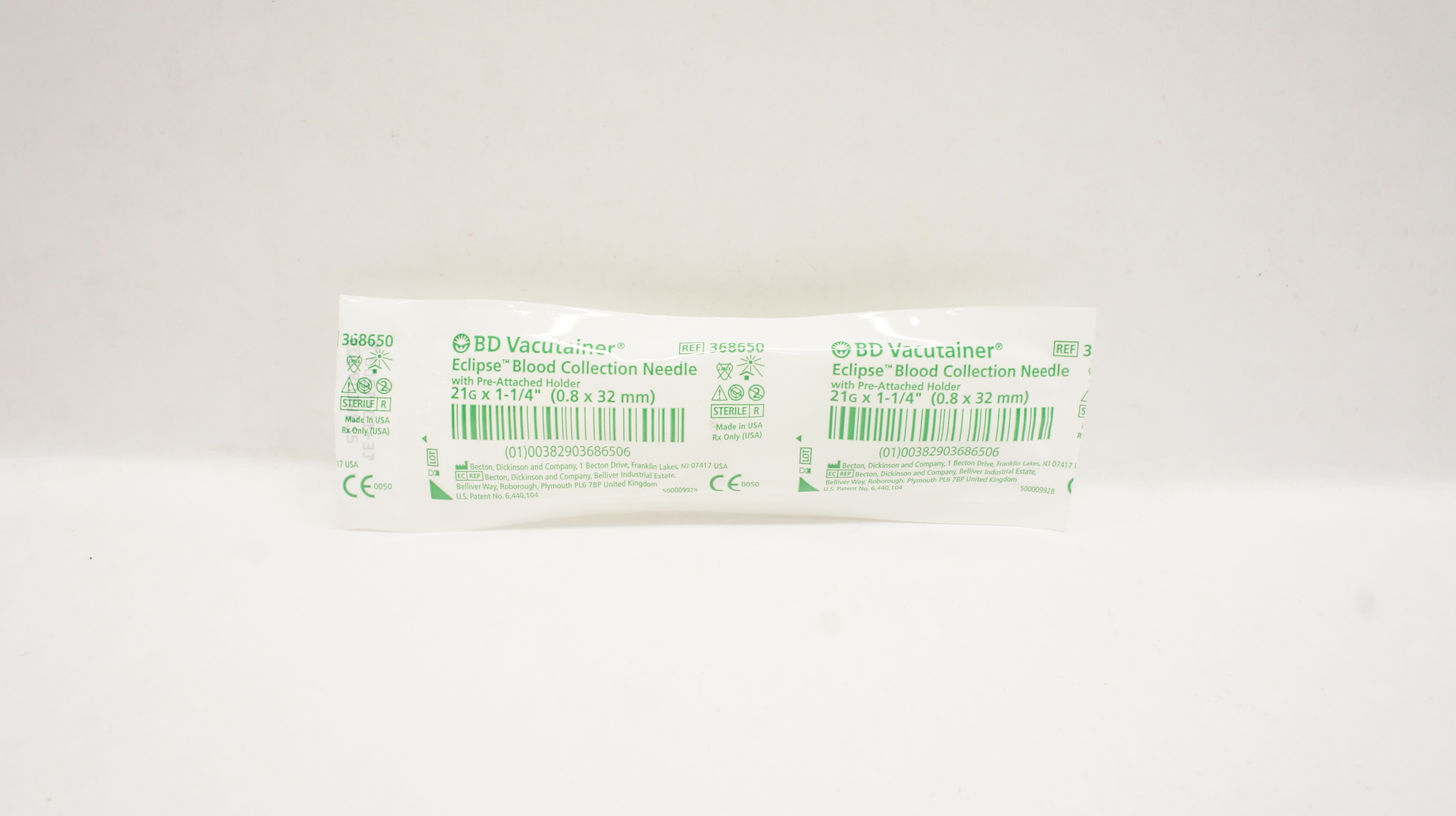 BD 368650 Vacutainer Eclipse Blood Collection Ndle. 21G x 1-1/4inch (x)