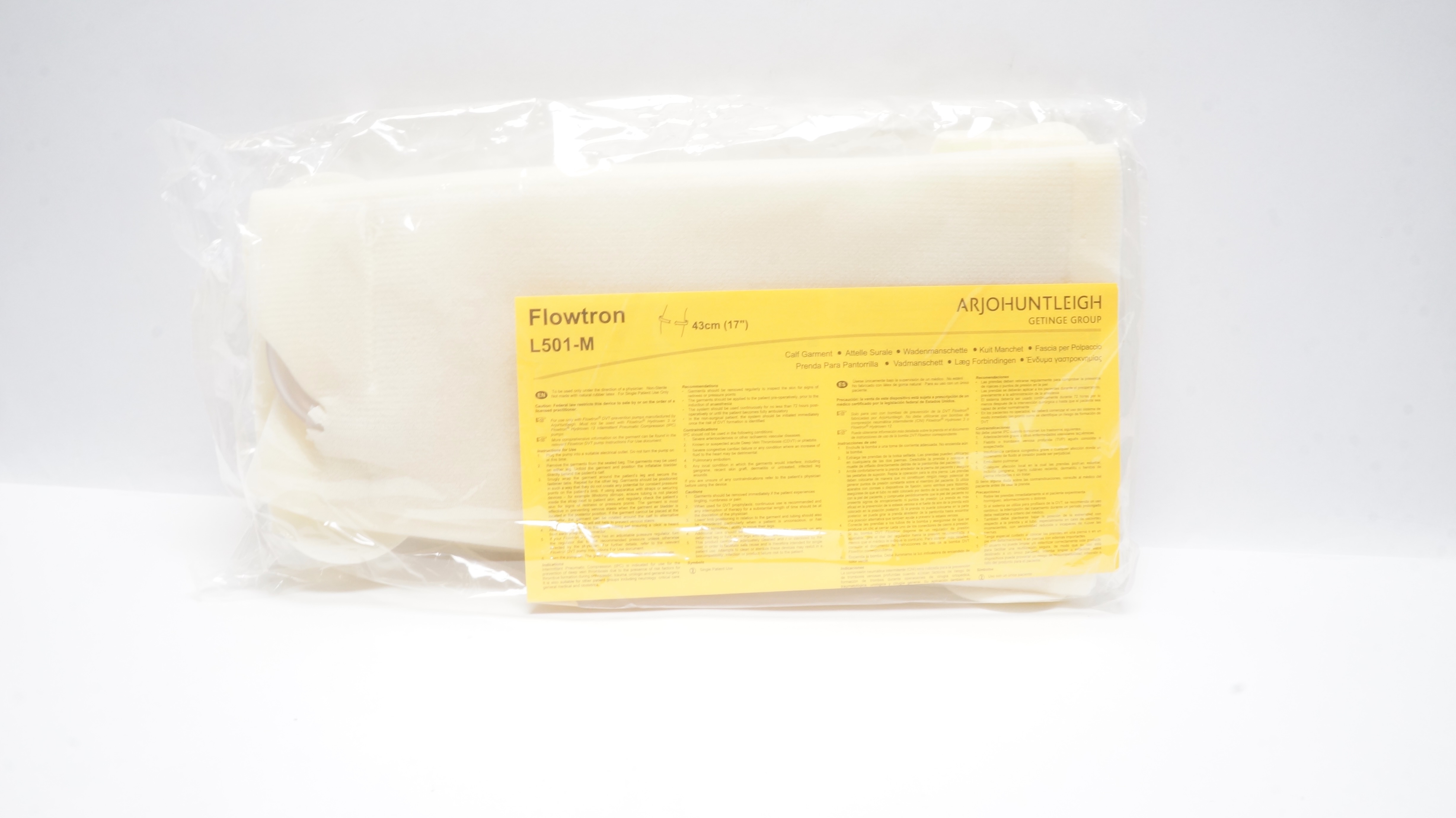 Arjo L501-M Flowtron DVT Compression Calf Garment Medium, 17inch