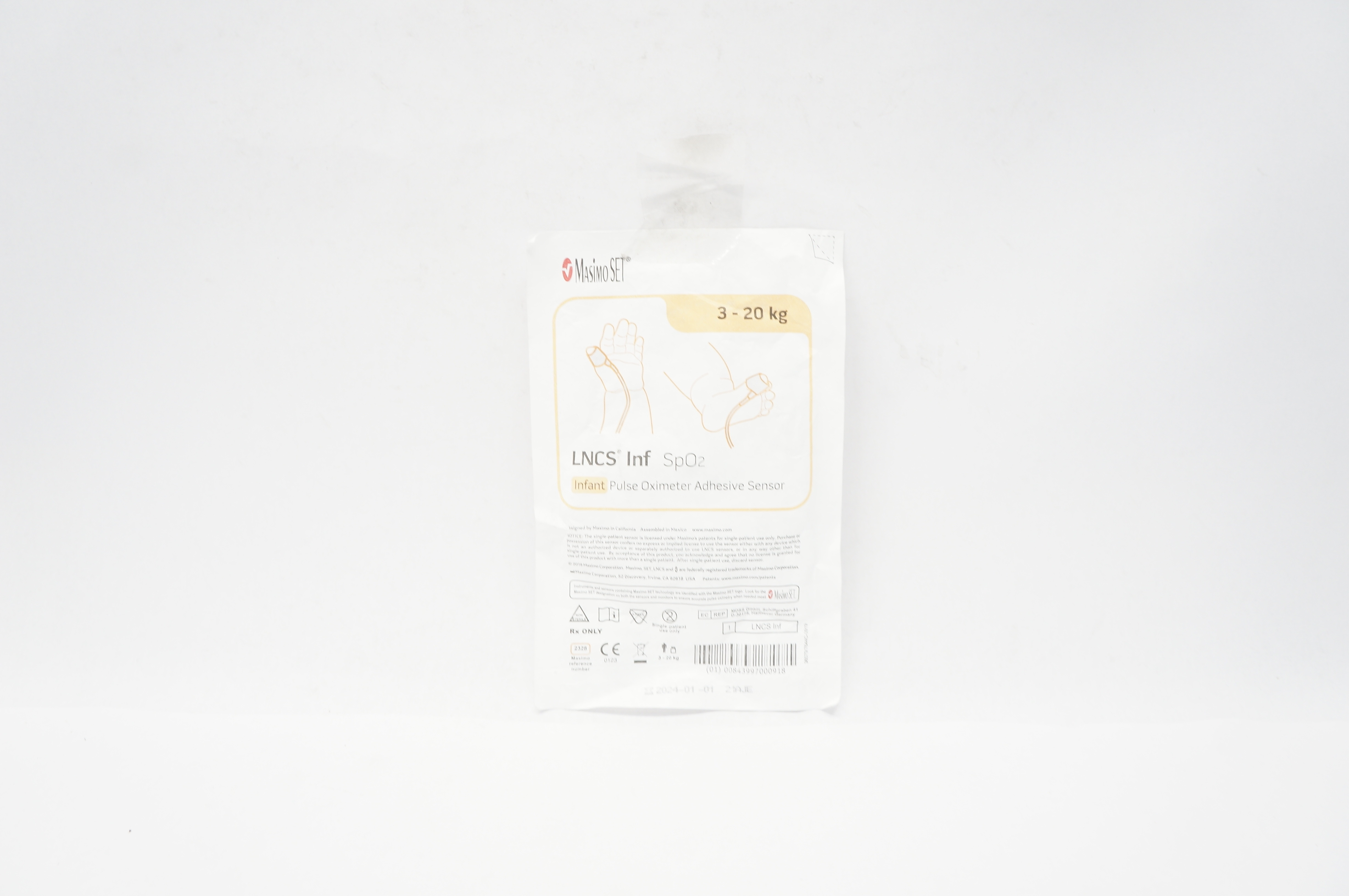 Masimo 2328 LNCS Inf SpO2 Infant Pulse Oximeter Adhesive Sensor 3-20kg (x)
