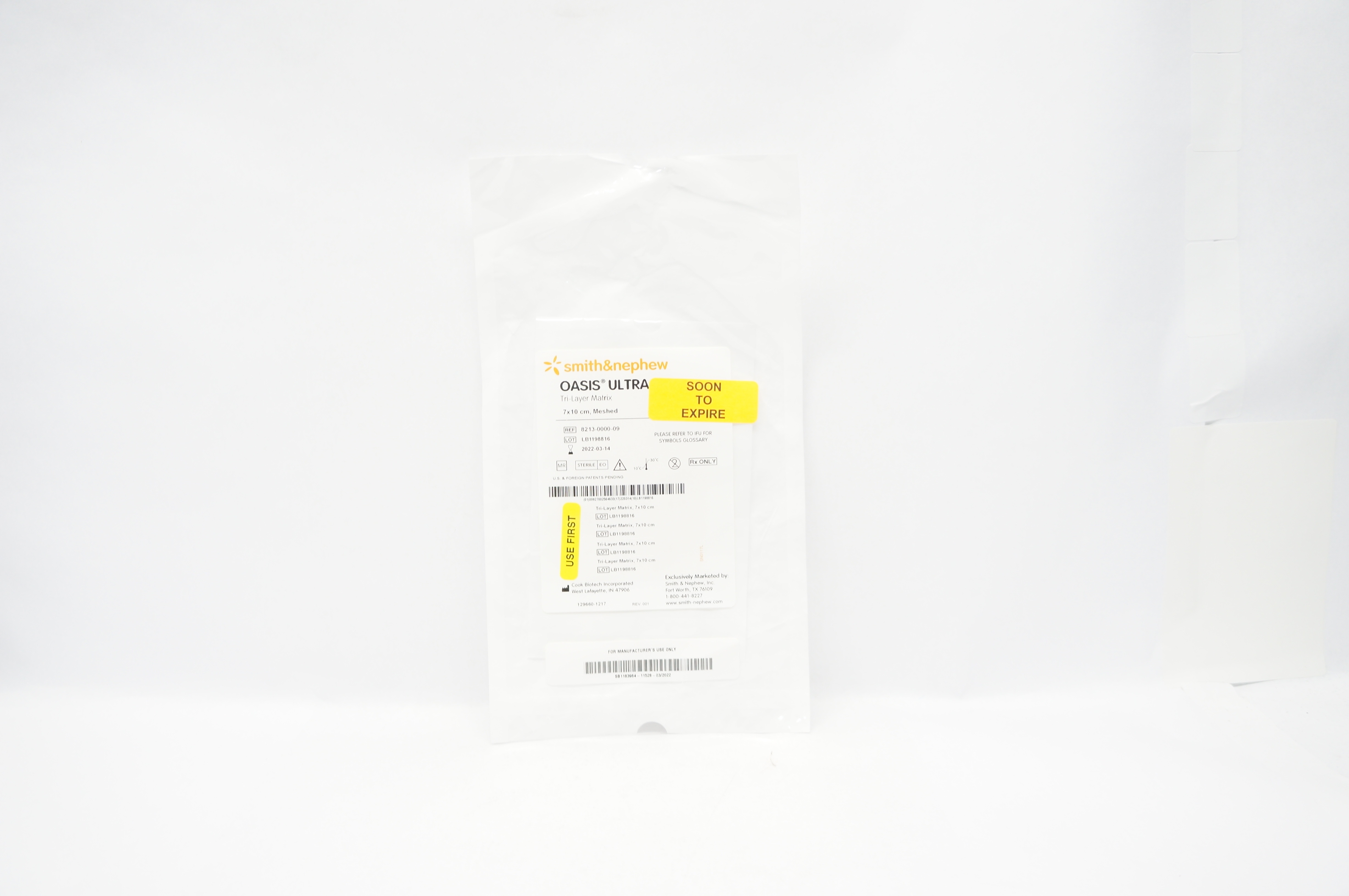 Smith&Nephew 8213-0000-09 Oasis Ultra Tri-Layer Matrix 7x10cm Meshed (x)