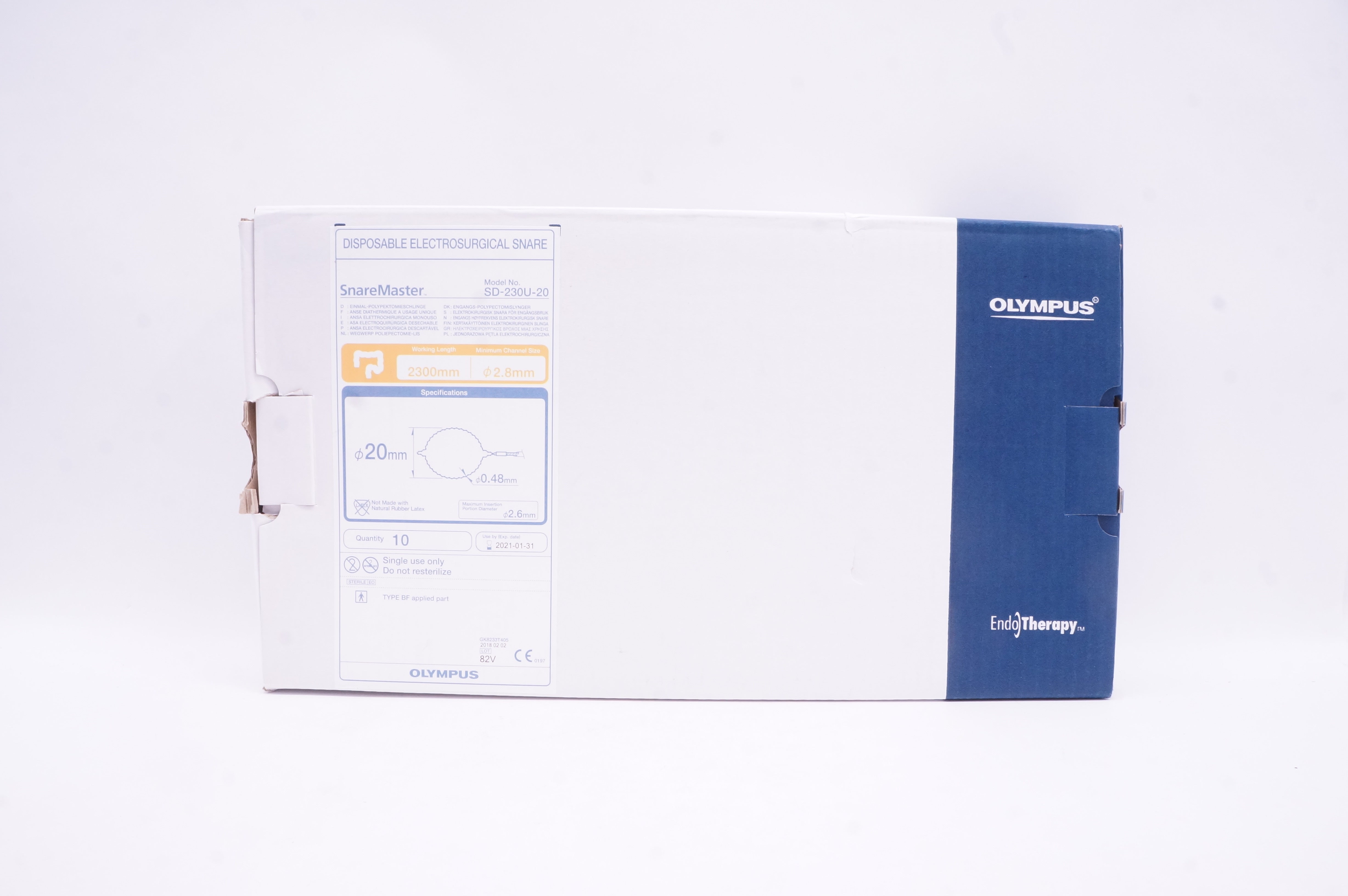 Olympus SD-230U-20 SnareMaster Soft Electrosurgical Snare 20mm x 2.6mm - Box of 6