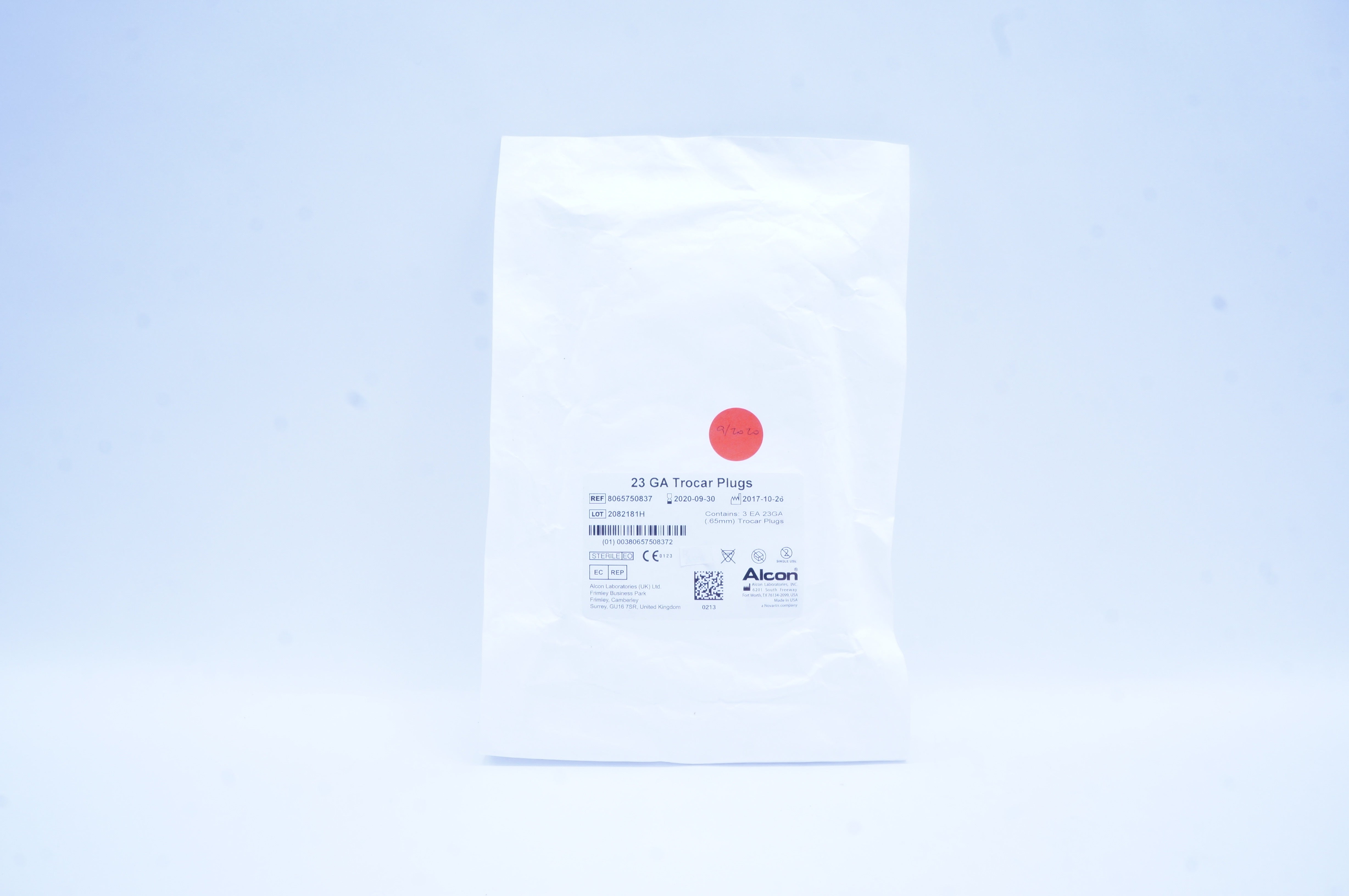 Alcon Laboratories 8065750837 Trocar Plugs 23GA (x) - Packet of 3