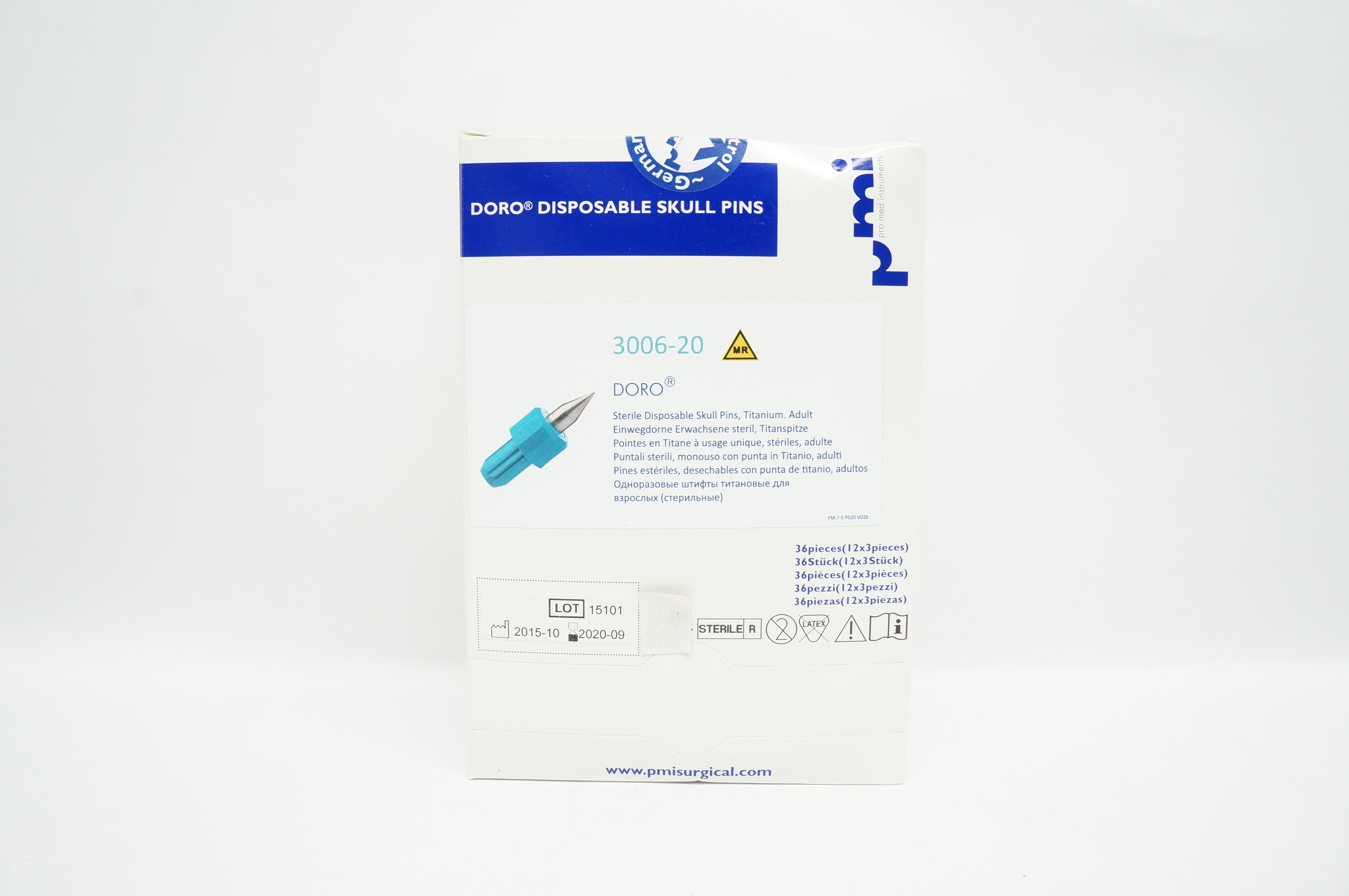 PMI 3006-20 DORO Disposable Skull Pins (x) - Box of 36