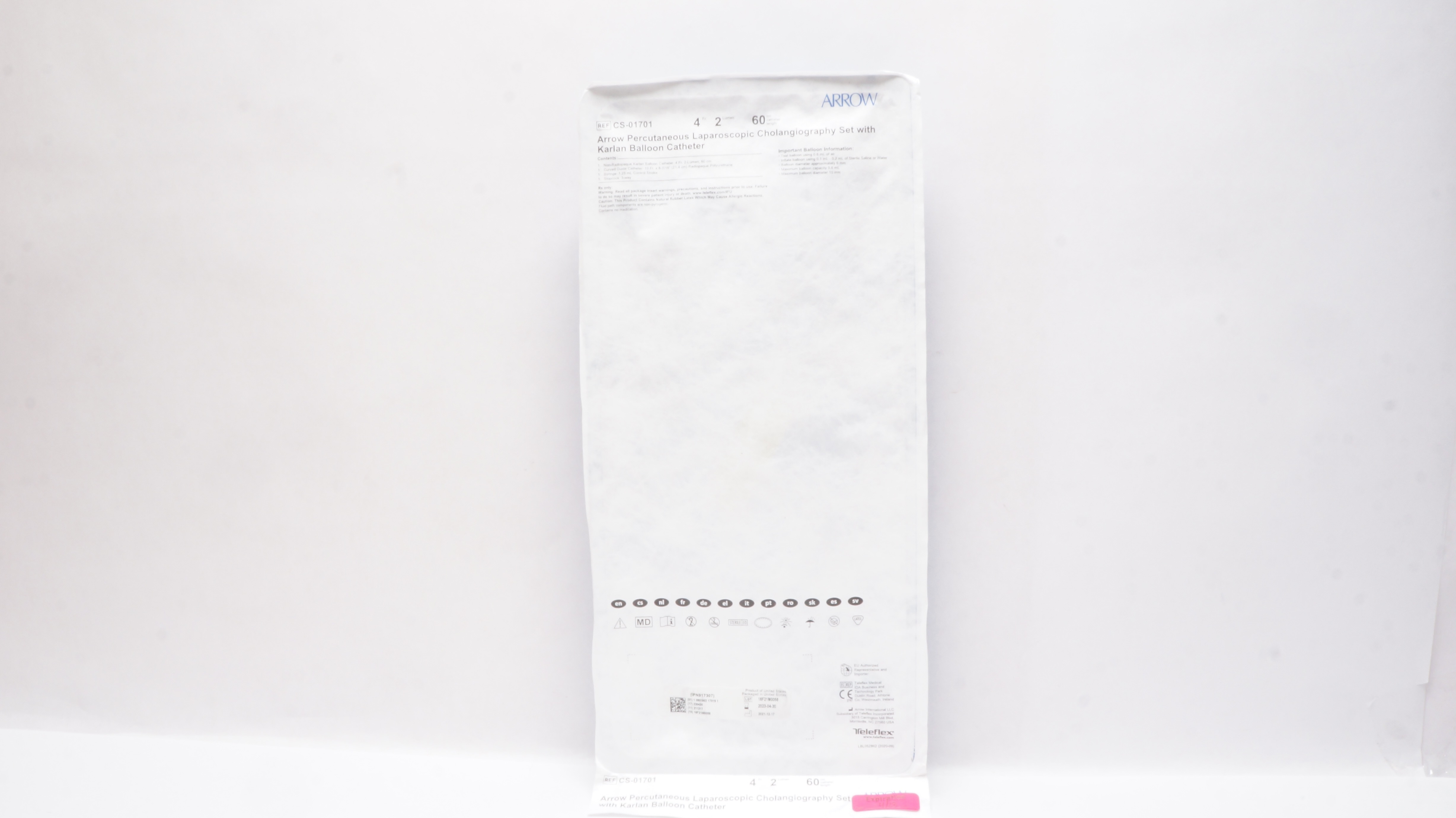 Arrow CS-01701 Laparoscopic Cholangiography Set Karlan Balloon Cath.4F ...