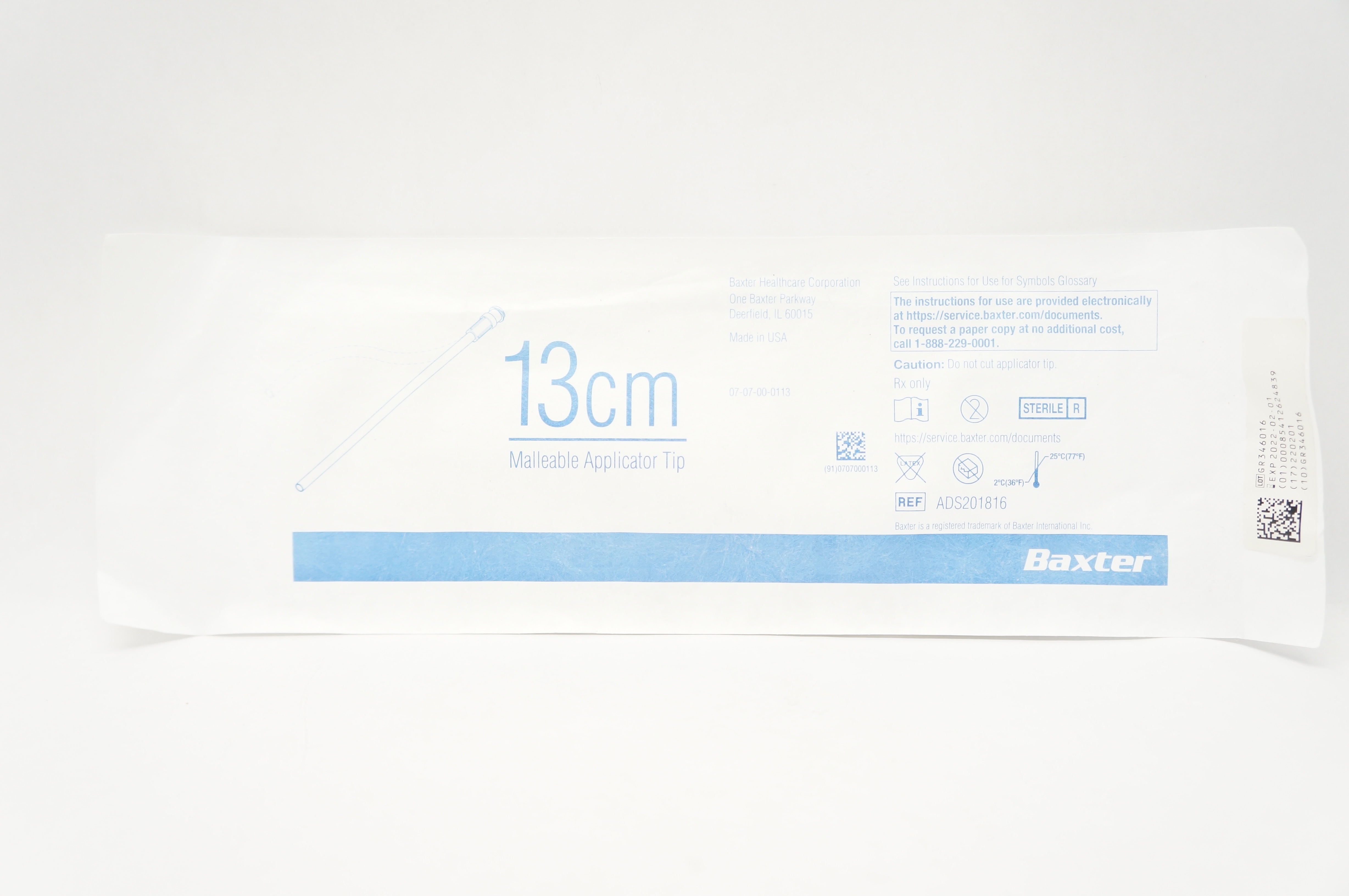 Baxter ADS201816 Malleable Applicator Tip 13cm (x)