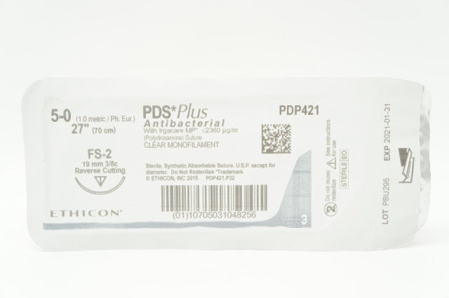 Ethicon PDP421 5-0 PDS Plus FS-2 19mm 3/8c, 27inch (x)