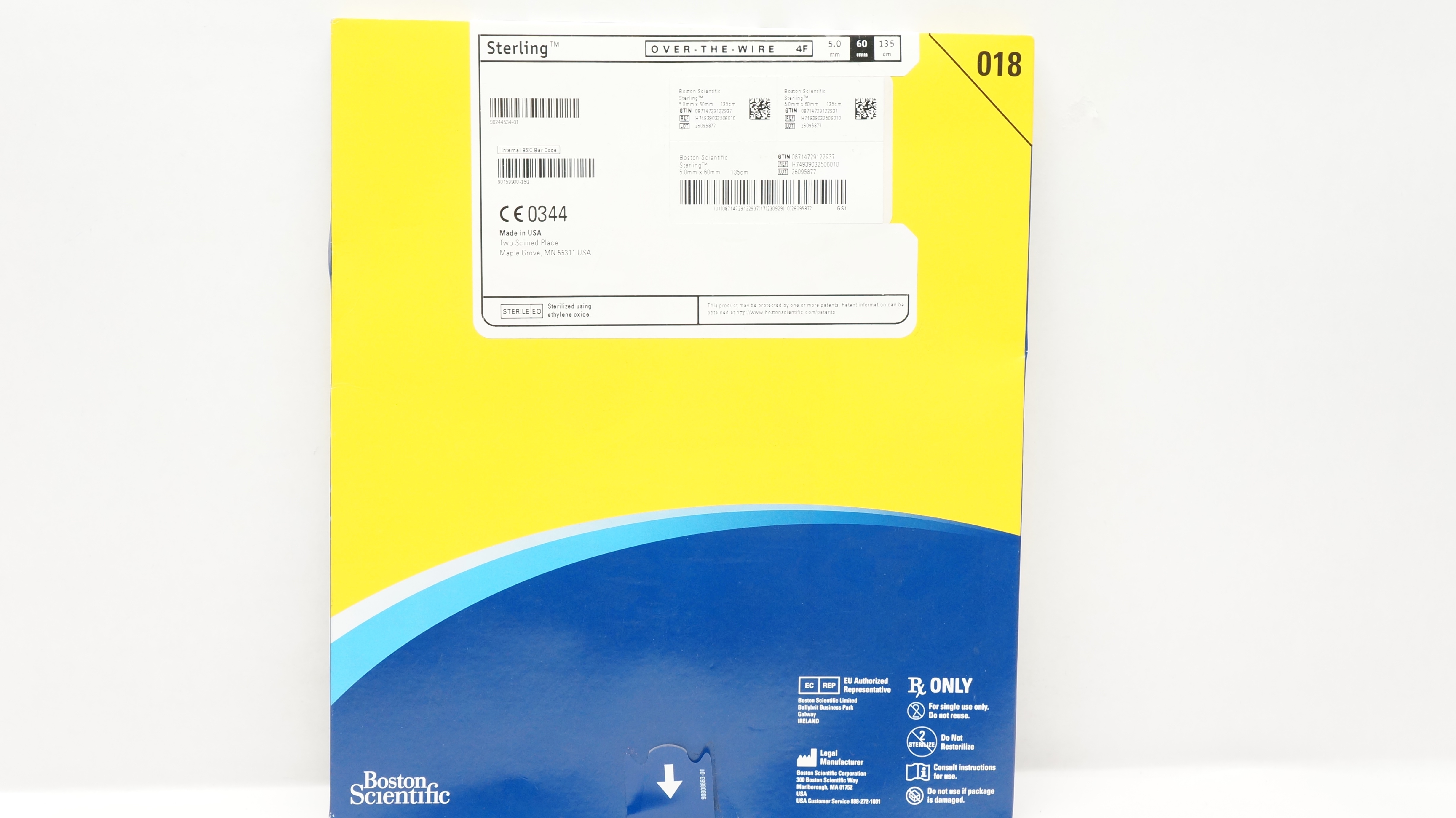 Boston Scientific 3903250601 OTW 4F Sterling PTA Balloon