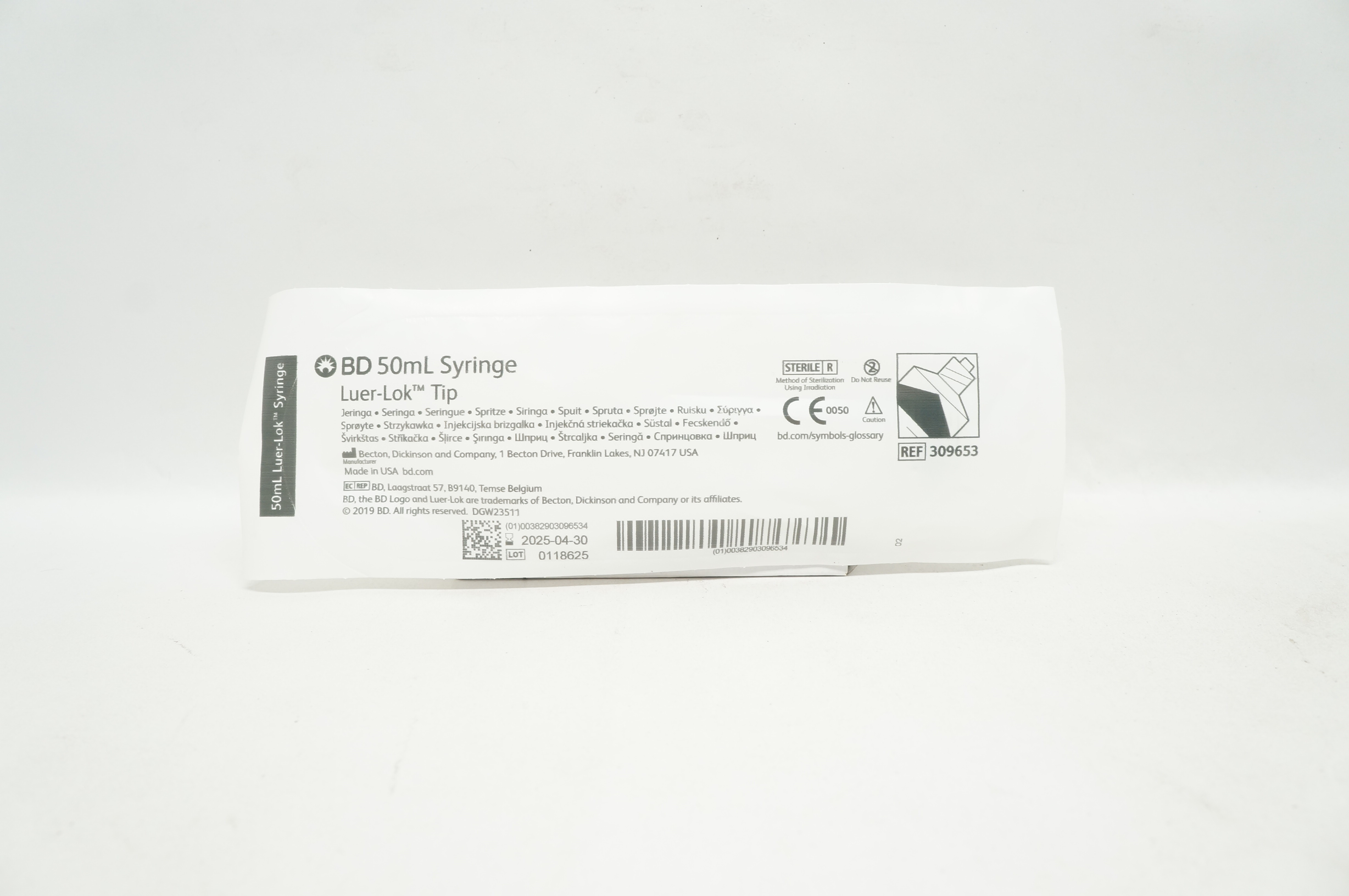 BD 309653 60ml Syringe Luer-Lok Tip