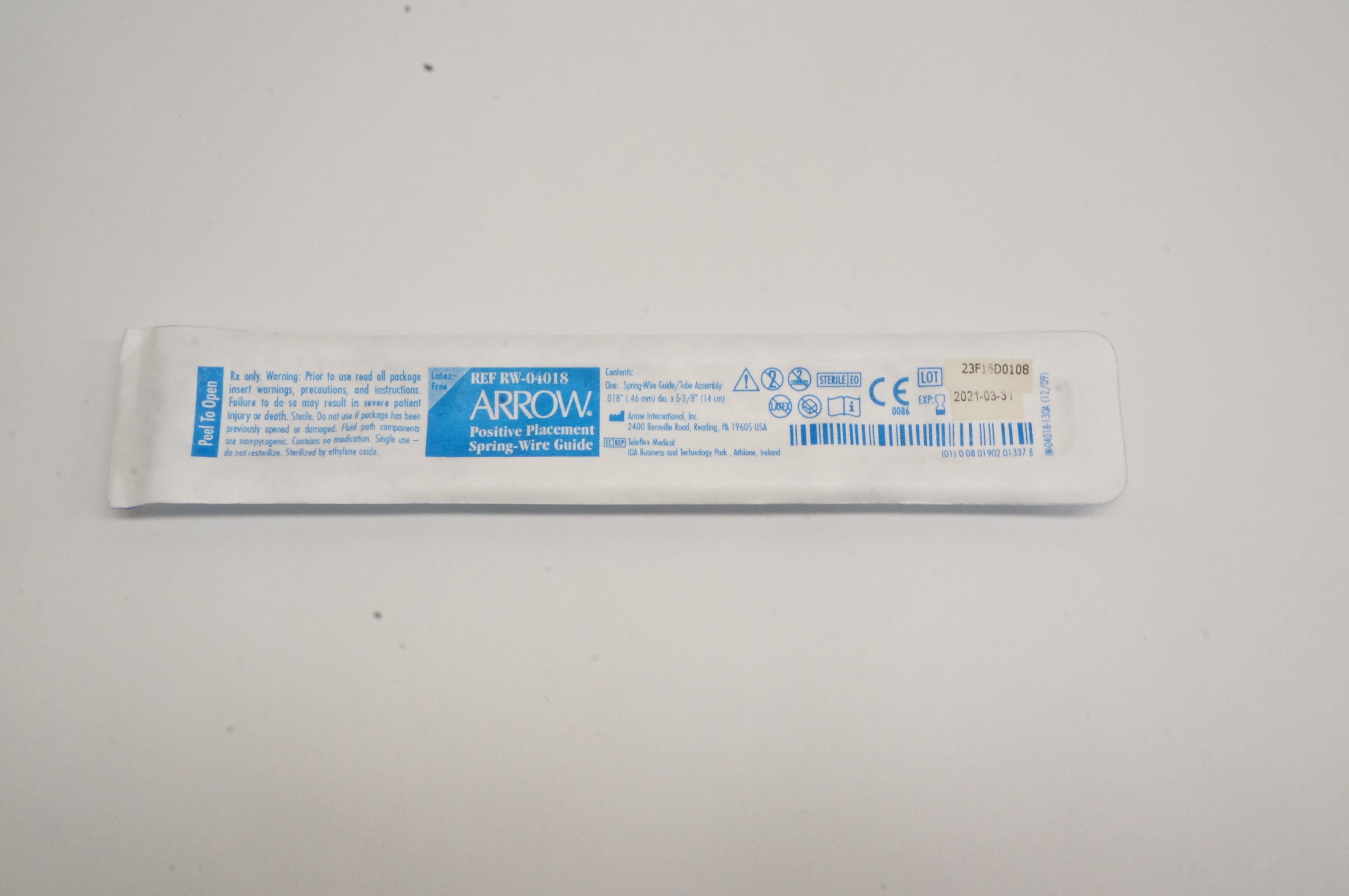 Arrow RW-04018 Positive Placement Spring-Wire Guide 0.018in x 5-3/8in