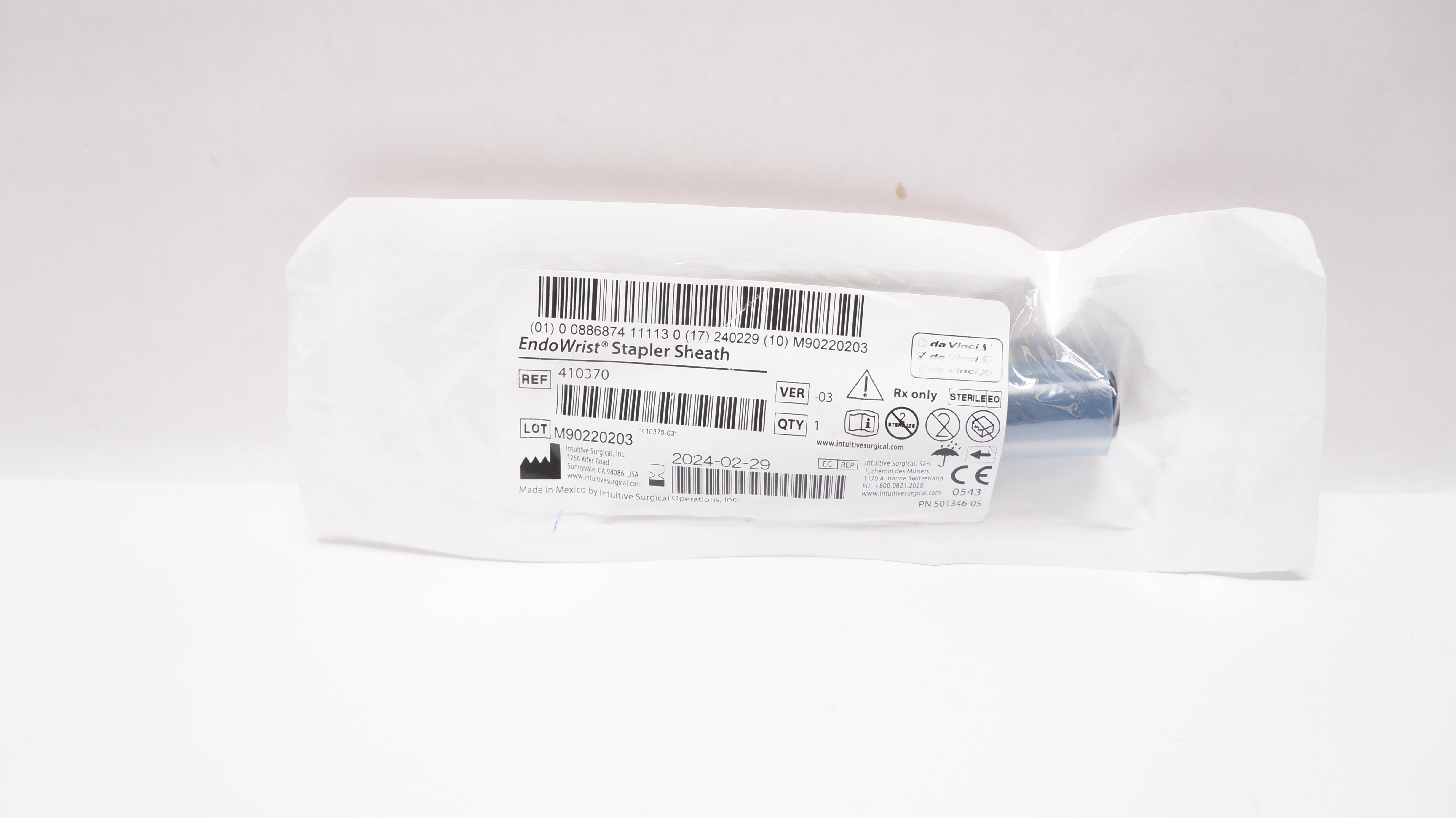Intuitive Surgical 410370 da Vinci Si da vinci Xi EndoWrist Stapler Sheath