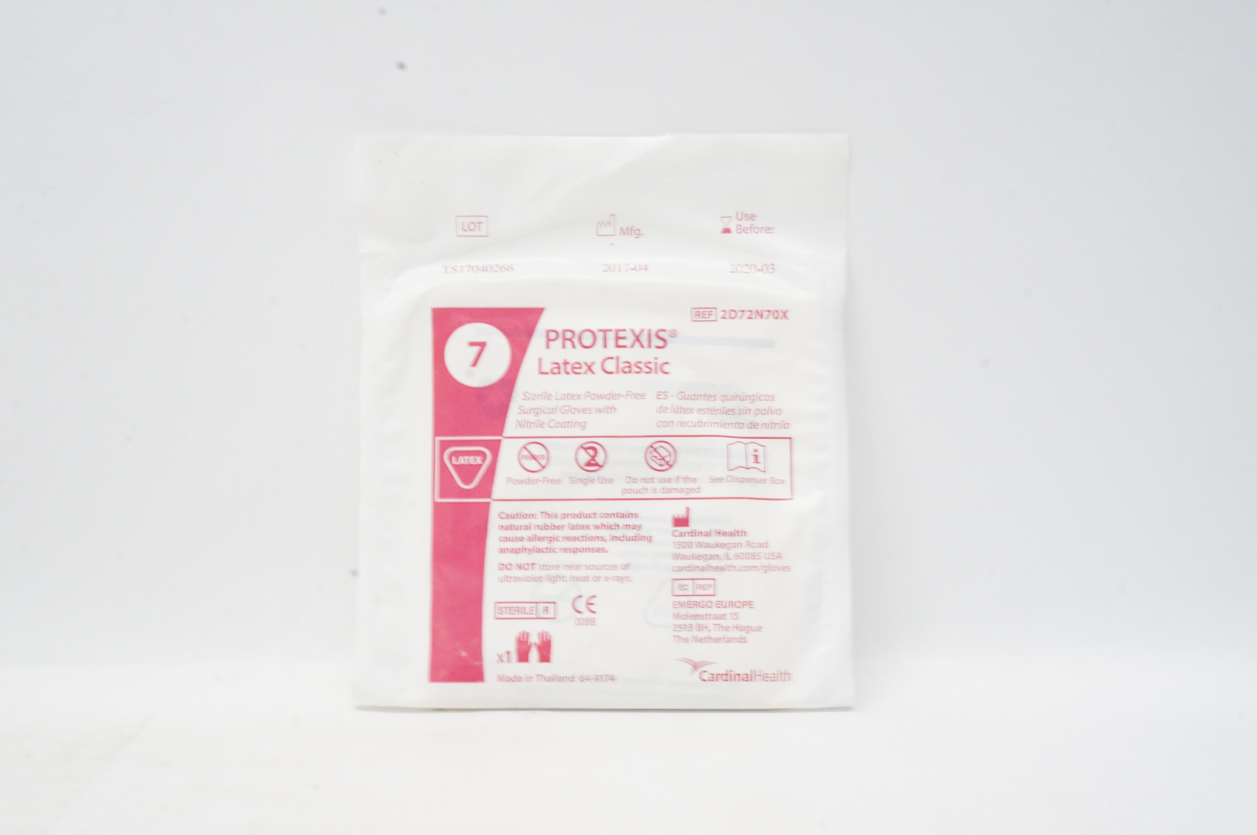 Cardinal Health 2D72N70X PROTEXIS Sterile Gloves, Size 7 (x)