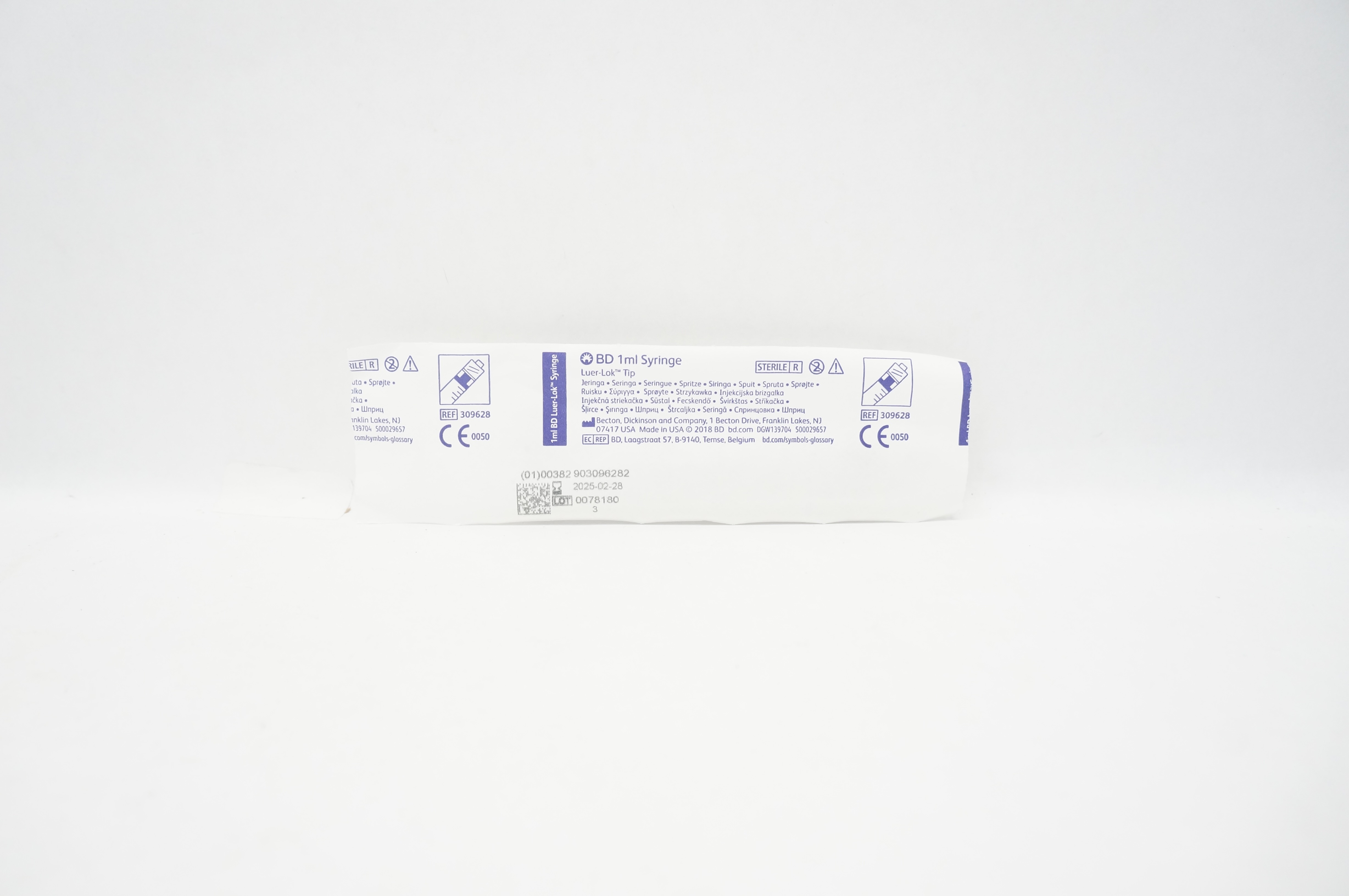 BD 309628 1ml Luer Lok Tip Syringe