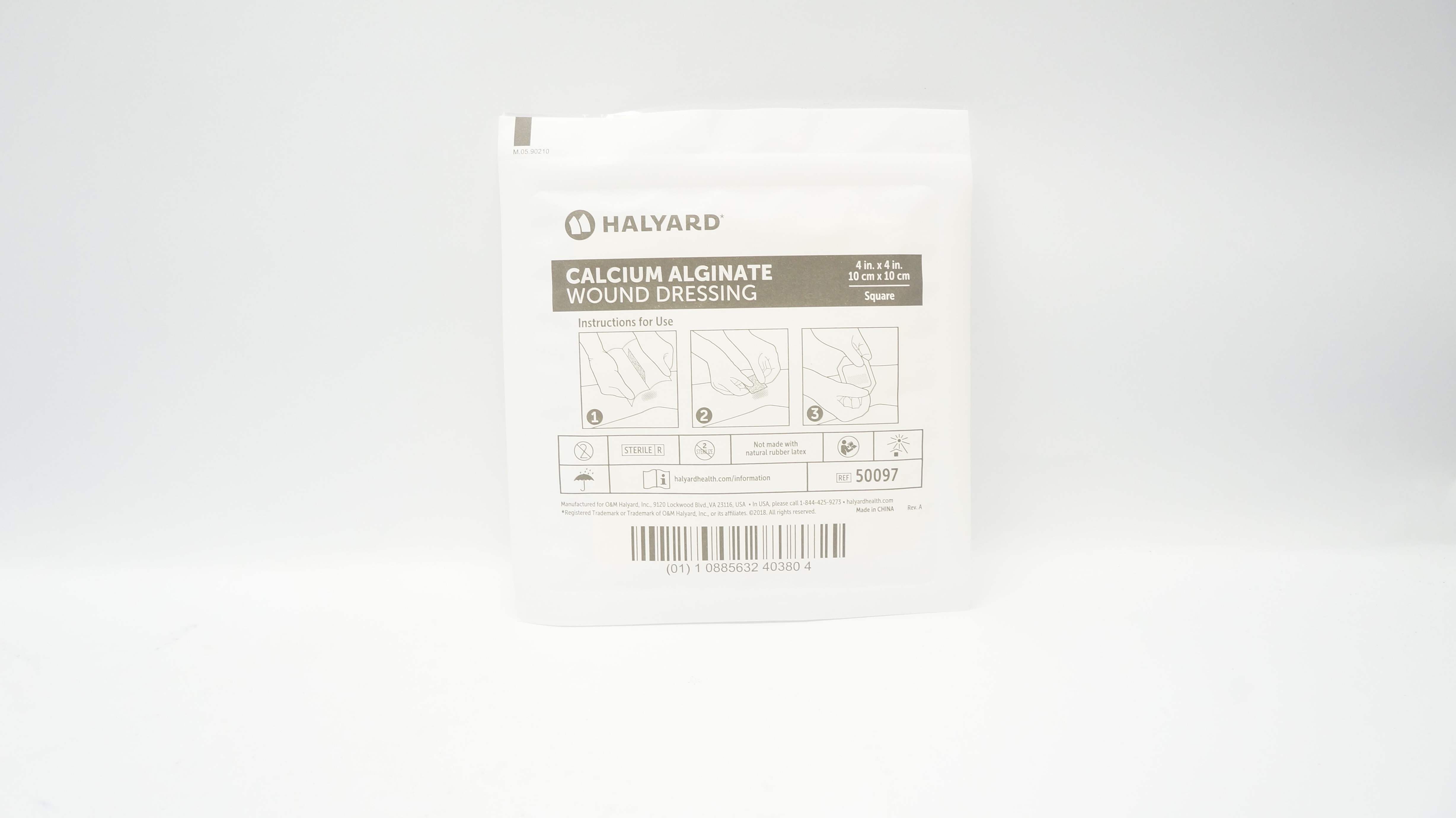 Halyard 50097 Calcium Akginate Wound Dressing 4In x 4In