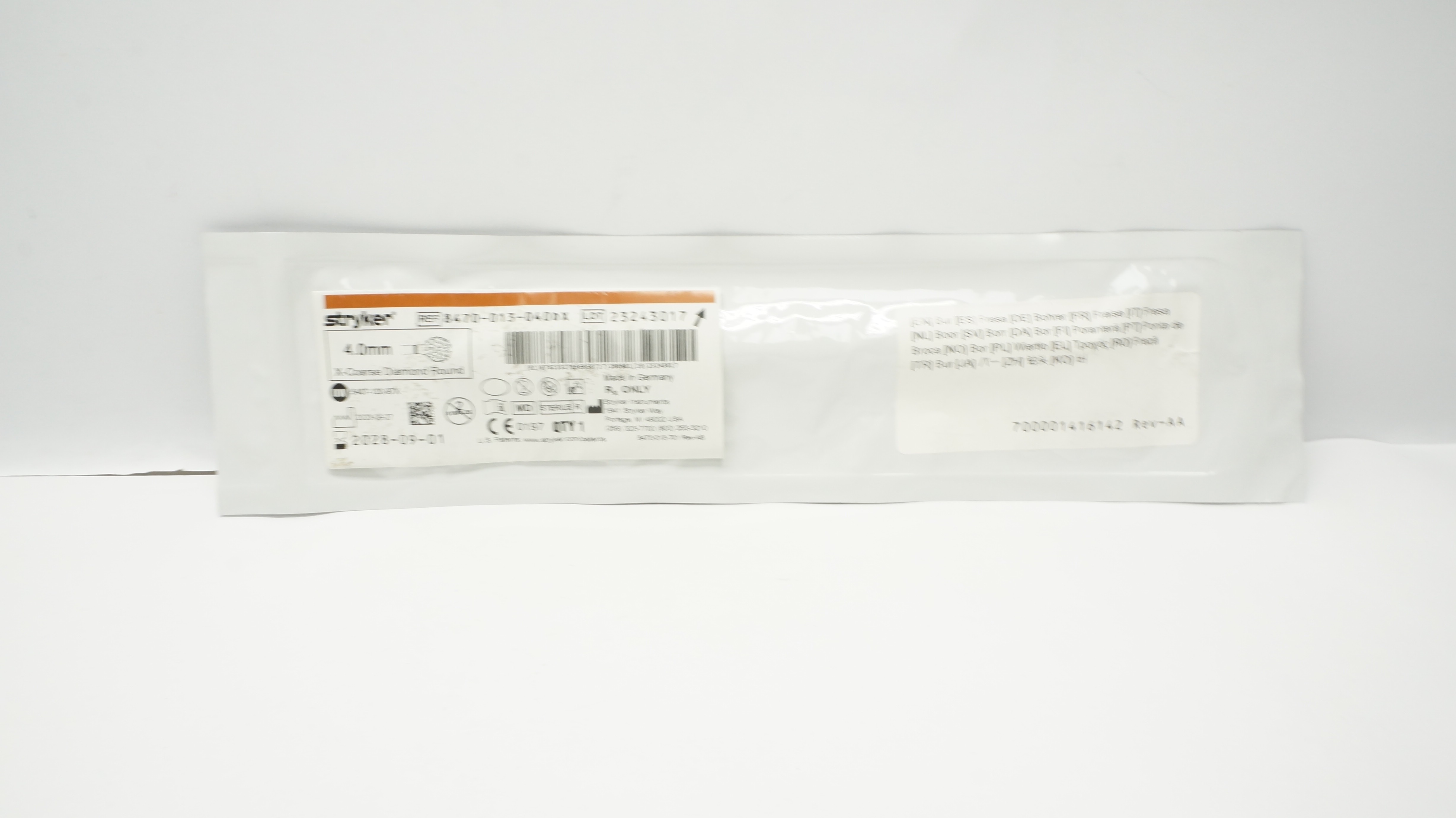 Stryker 8470-013-040DX 4.0mm X-Coarse Diamond Round