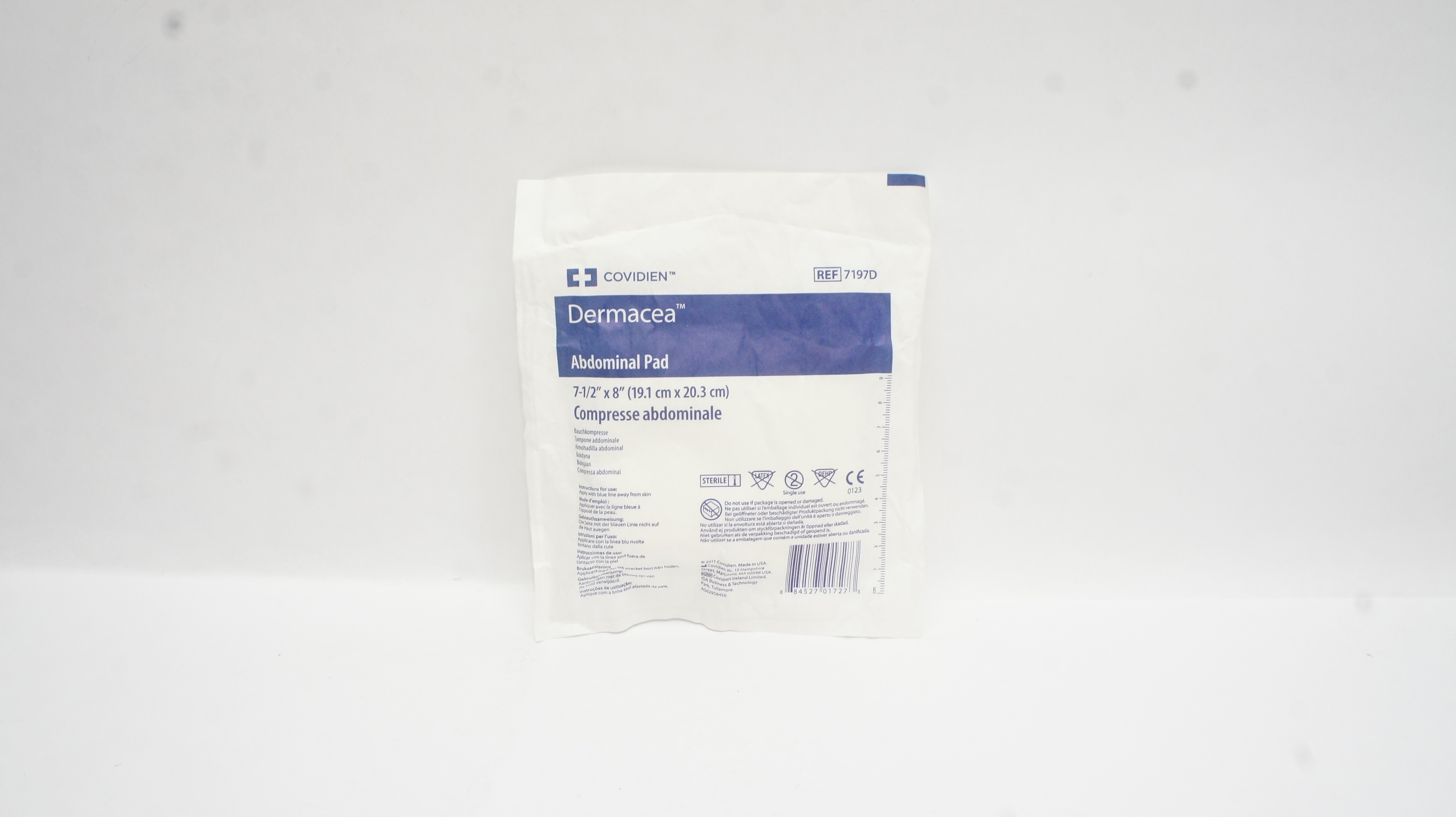 Covidien 7197D Dermacea Abdominal Pad 7-1/2Inch x 8Inch (x)