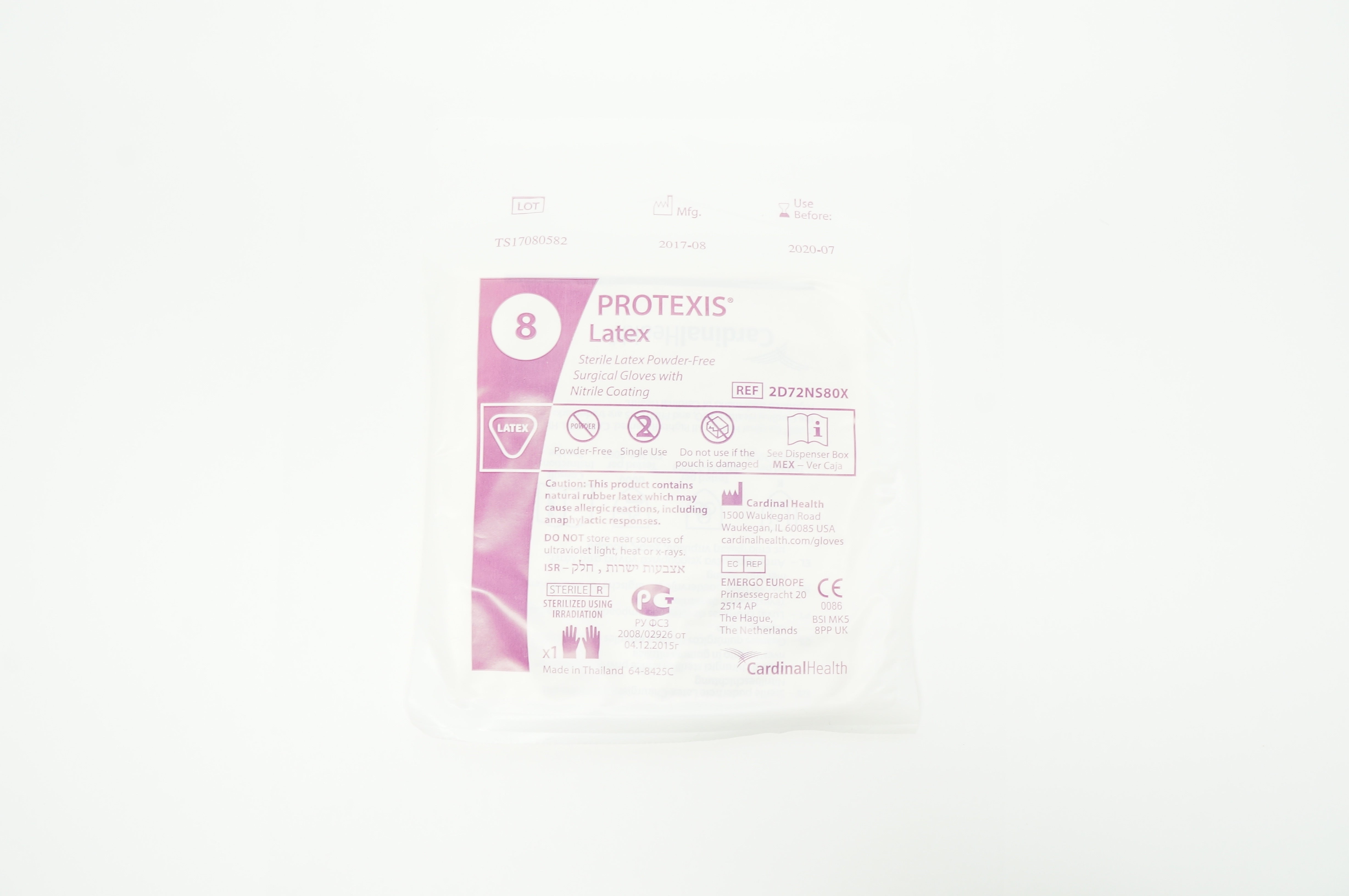 Cardinal Health 2D72NS80X Protexis Latex Powder-Free Gloves, 8 (x)