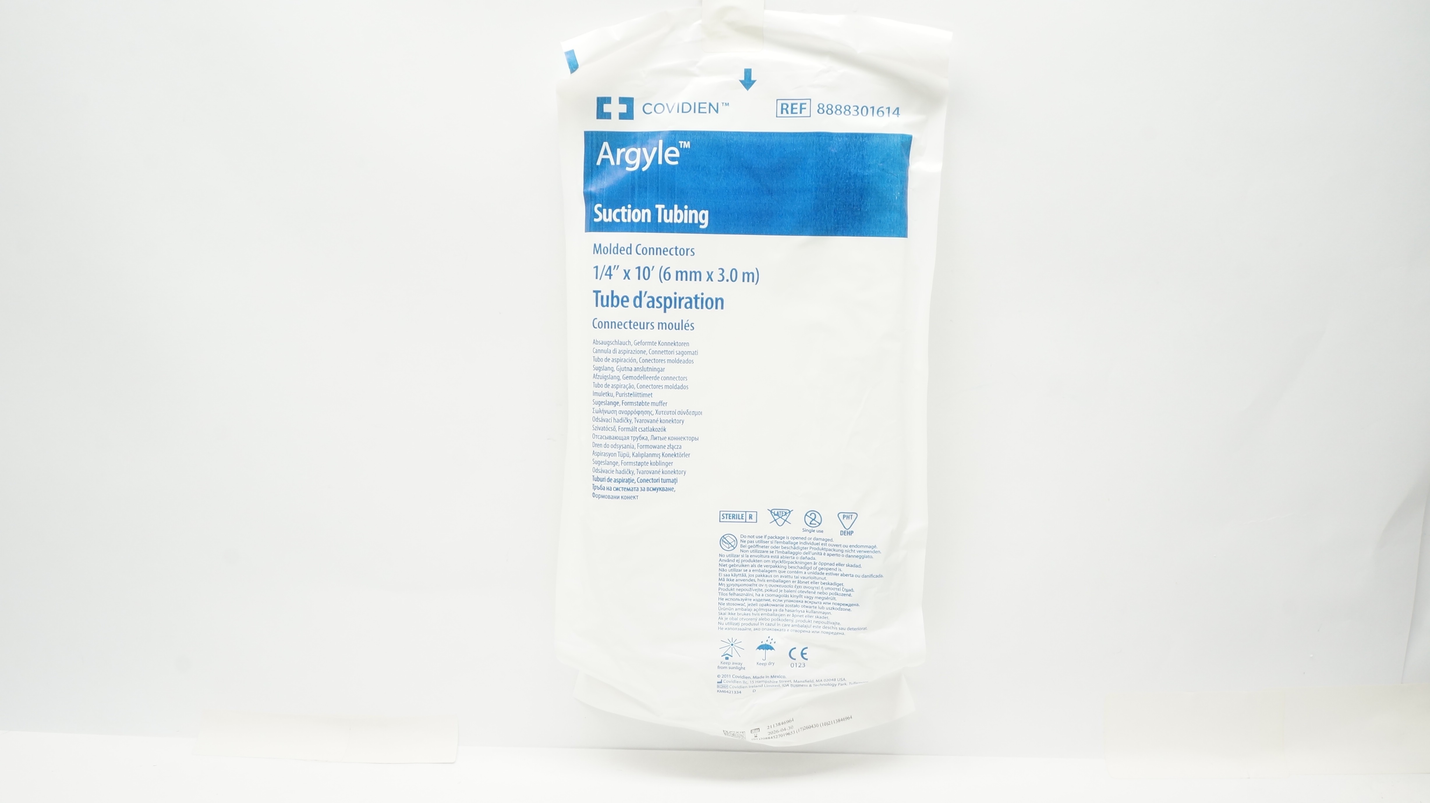 Covidien 8888301614 Argyle Suction Tubing 1/4In x 10Ft