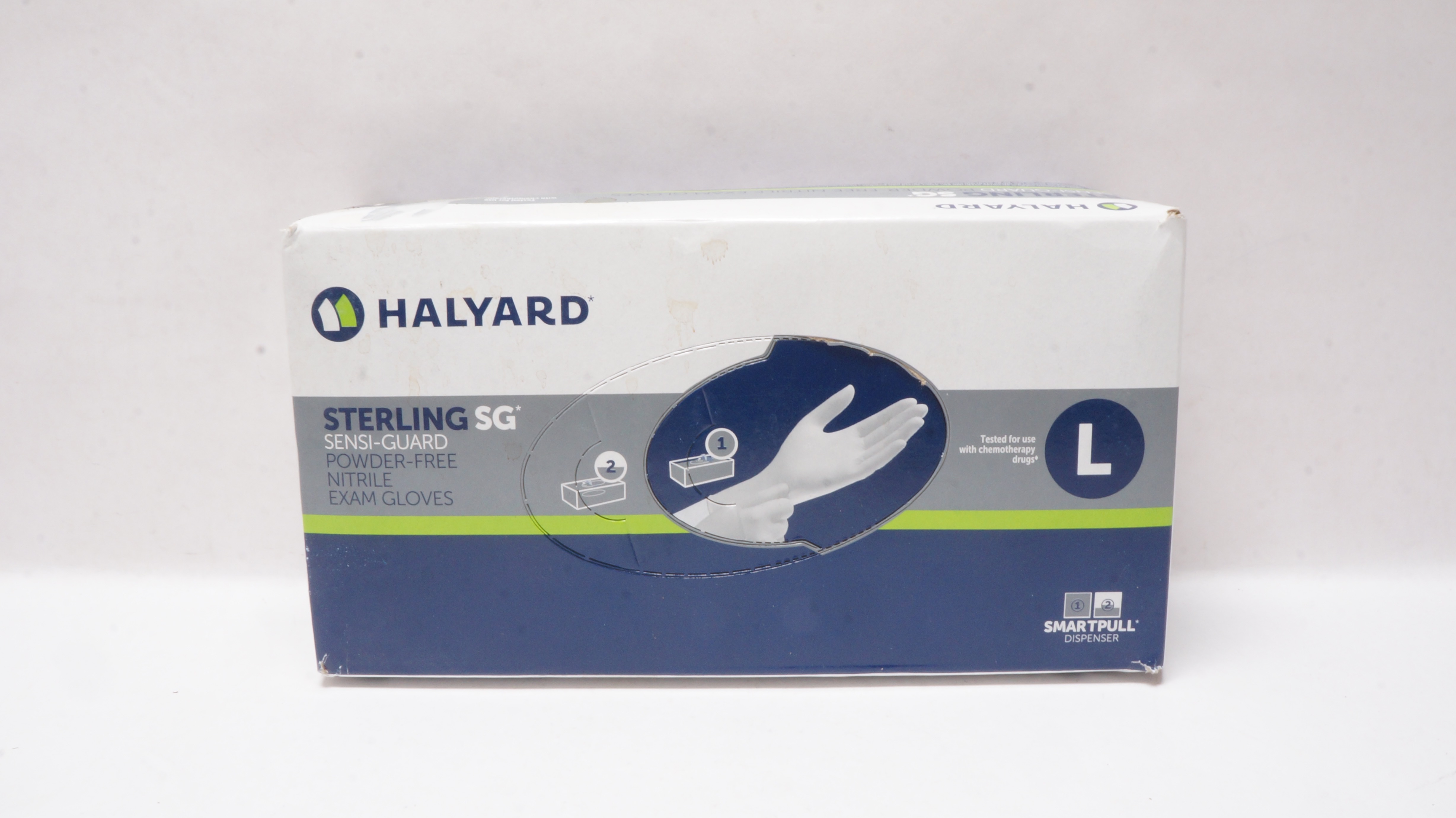 Halyard 41660 SG Nitrile Sensi-Guard Powder-Free Exam Gloves, L - Box of 250
