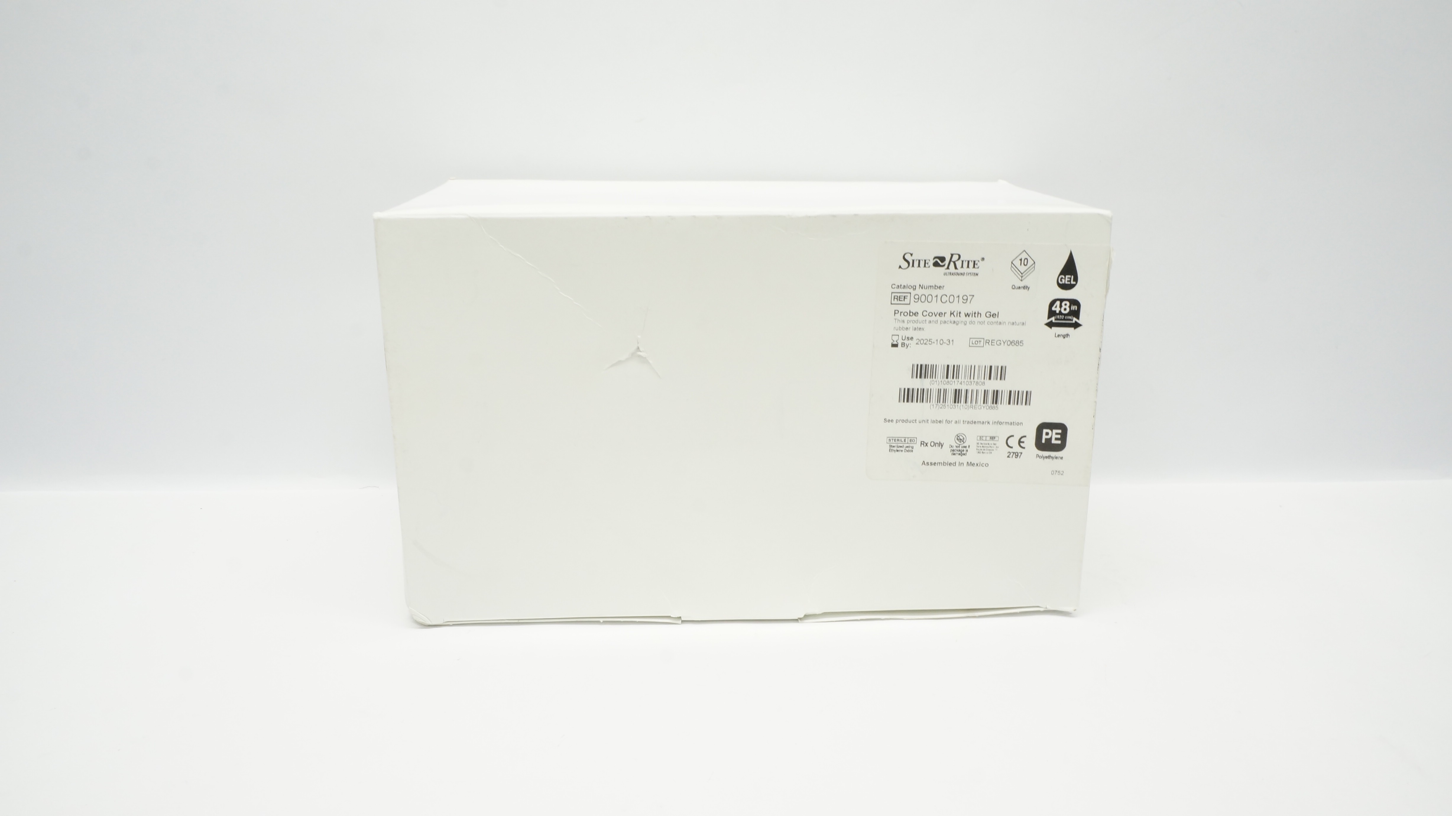Bard 9001C0197 Site-Rite Probe Cover Kit with Gel Length 48inch - Box of 10