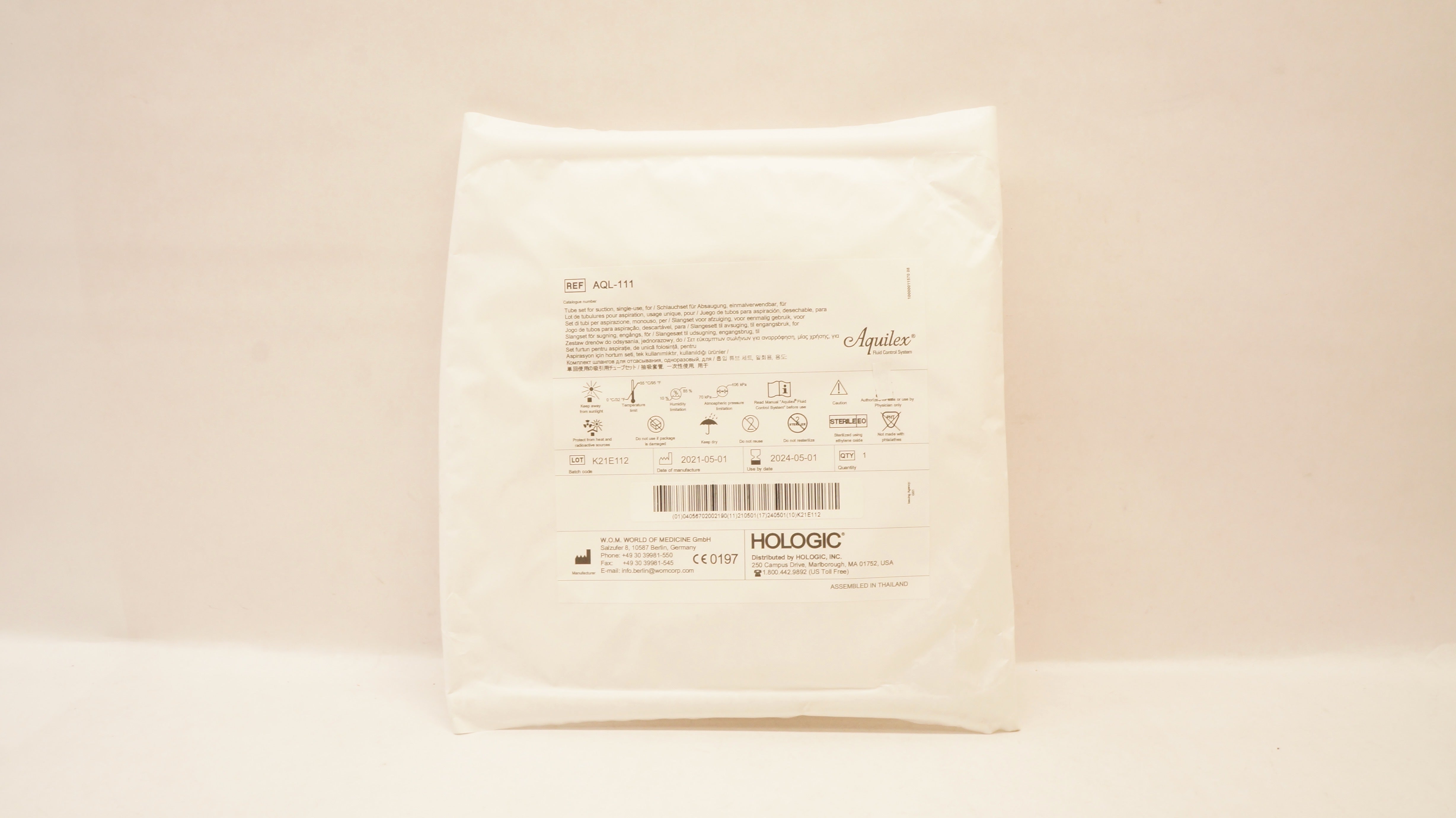 Hologic AQL111 Aquilex Tube Set for Suction