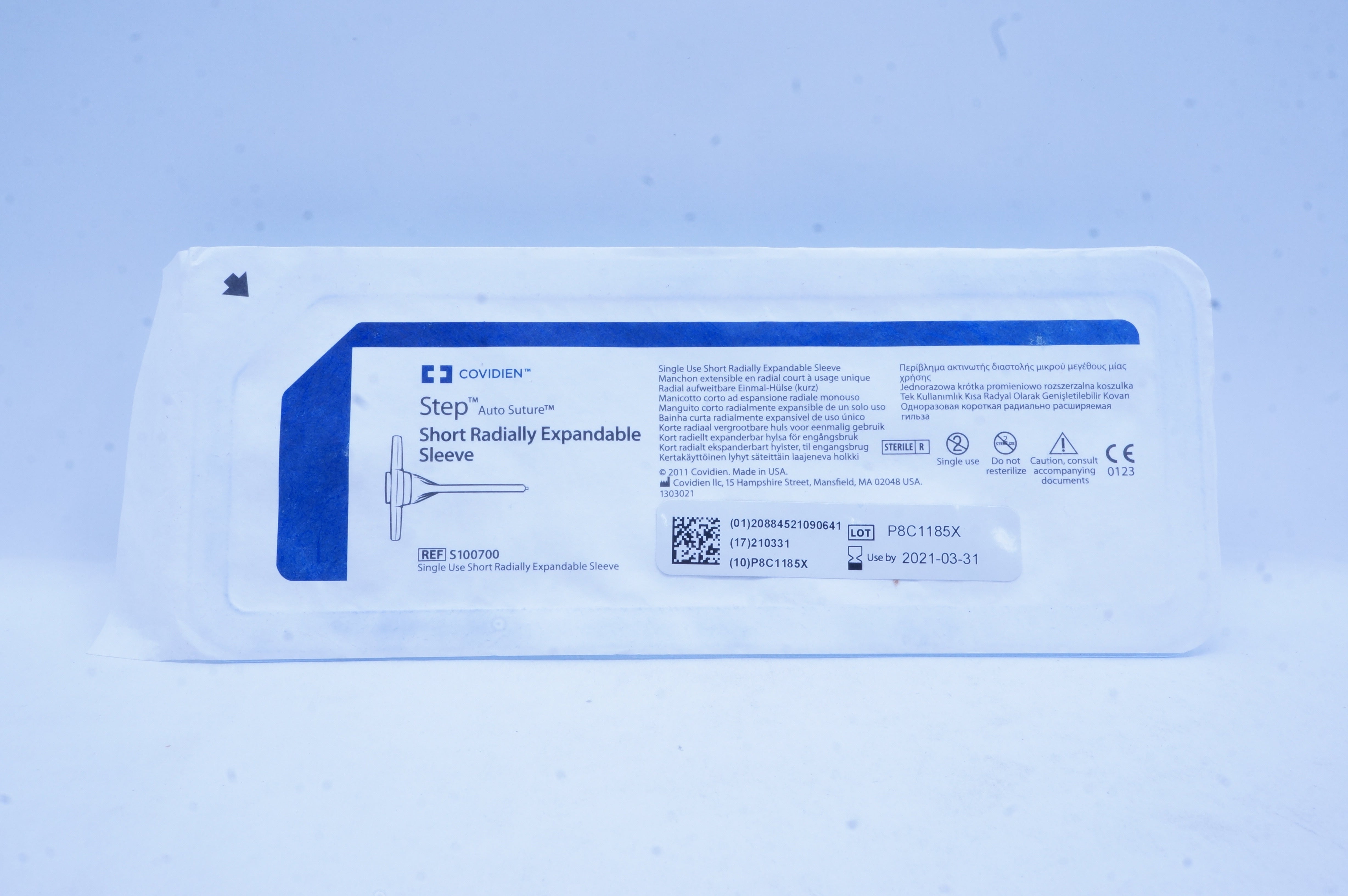 Covidien S100700 Step Auto Stre hort Radially Expandable Sleeve