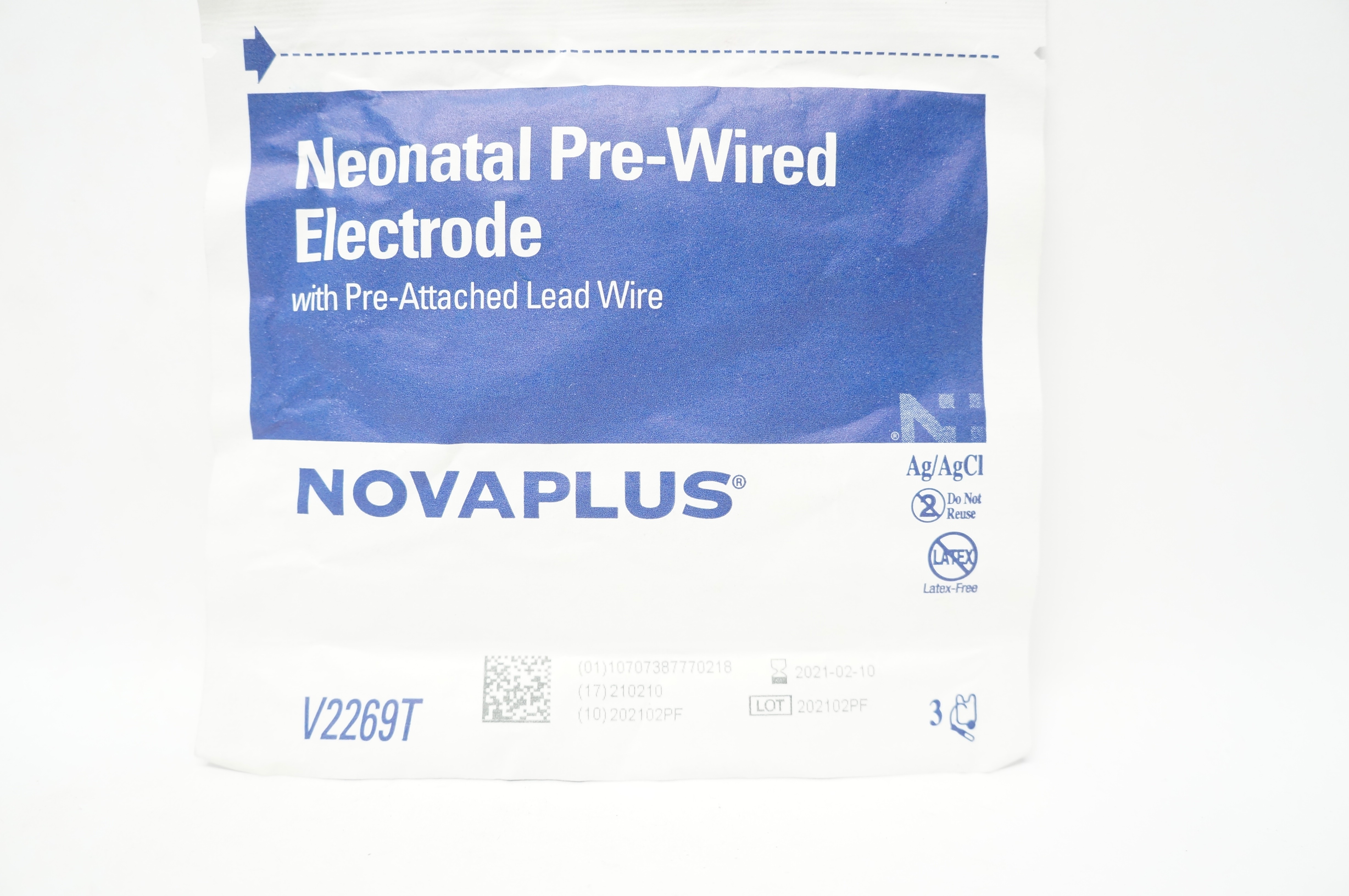 3M V2269T Novaplus Neonatal Pre-Wired Electrode  (x) - Pack of 3