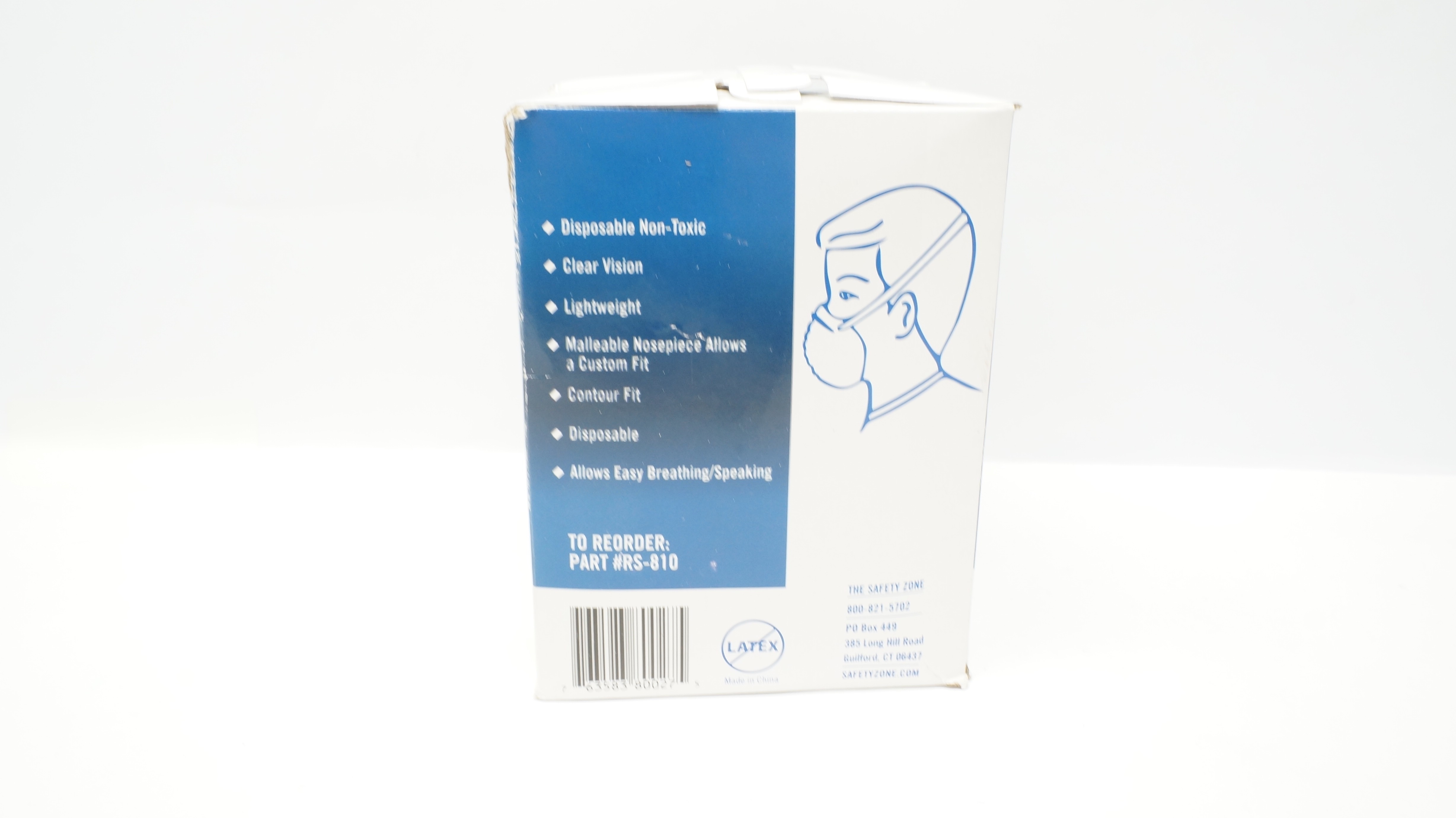 Safety Zone RS-810 White Cone Dust Mask - Box of 50 Per Box