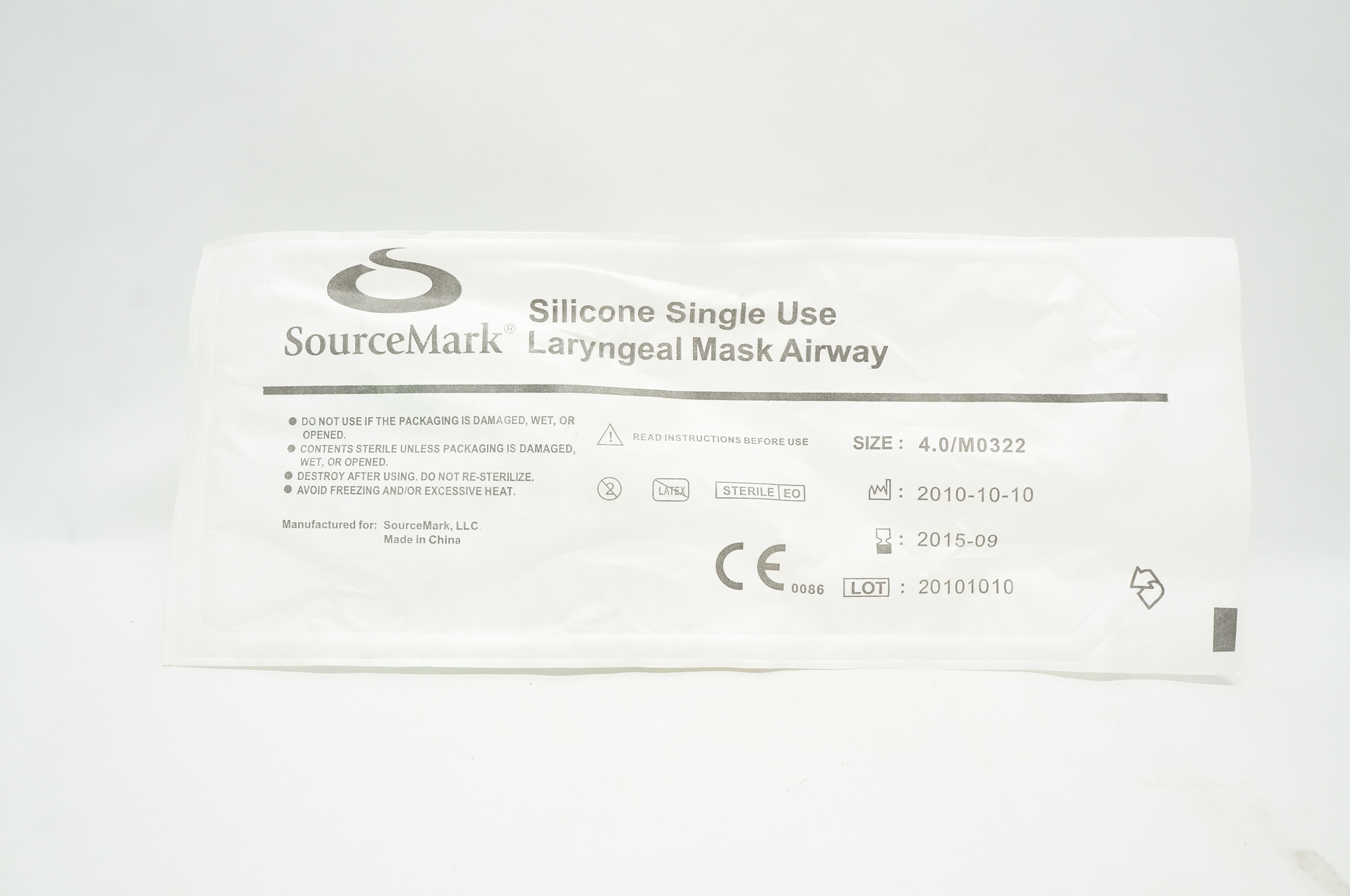 SourceMark M0322 Silicone Laryngeal Mask Airway Size 4 (x)