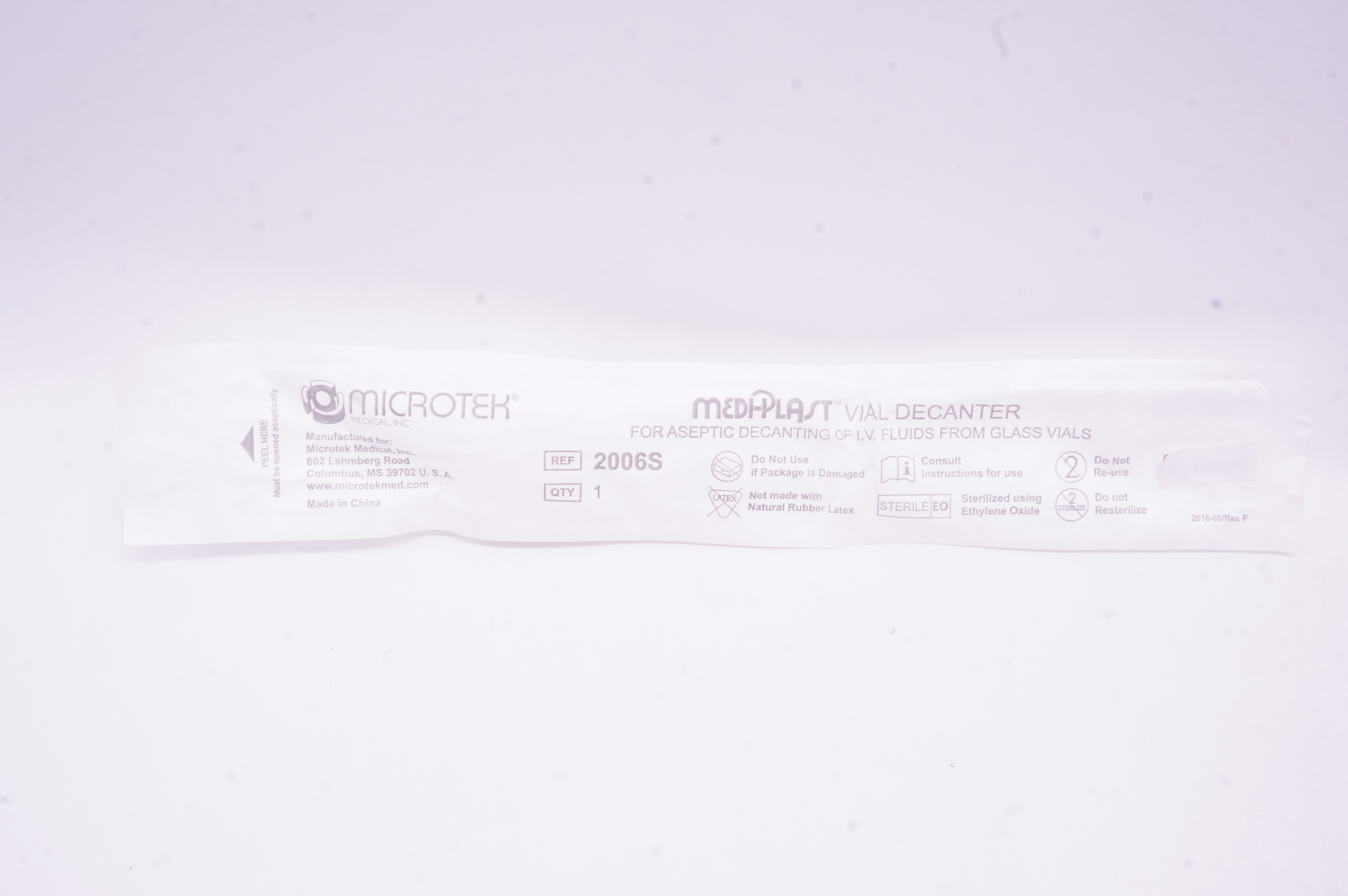 Microtek 2006S MediPlast Vial Decanter