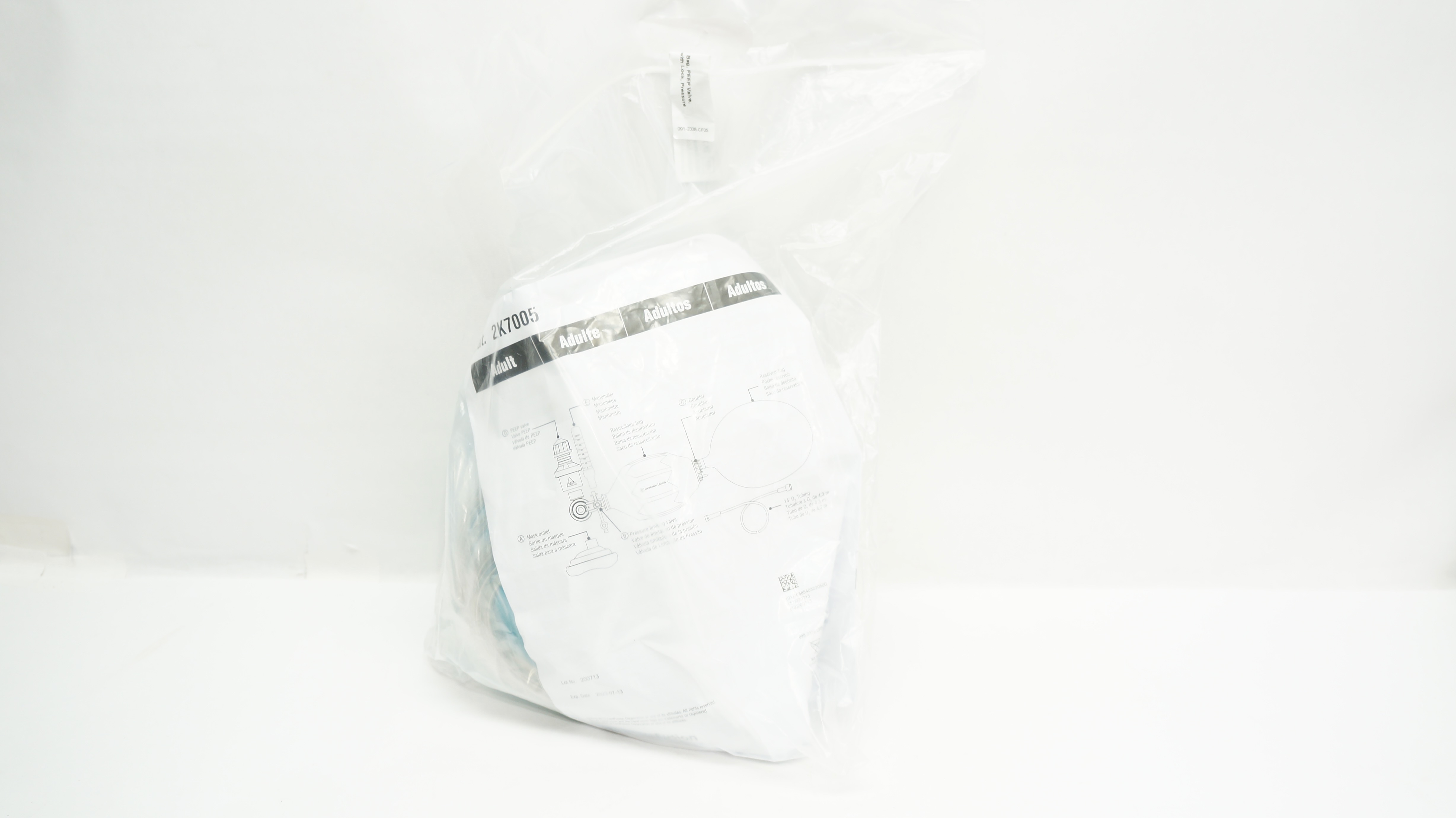 CareFusion 2K7005 Adult Manual Resuscitator w/14ft. O2 Tubing (x)