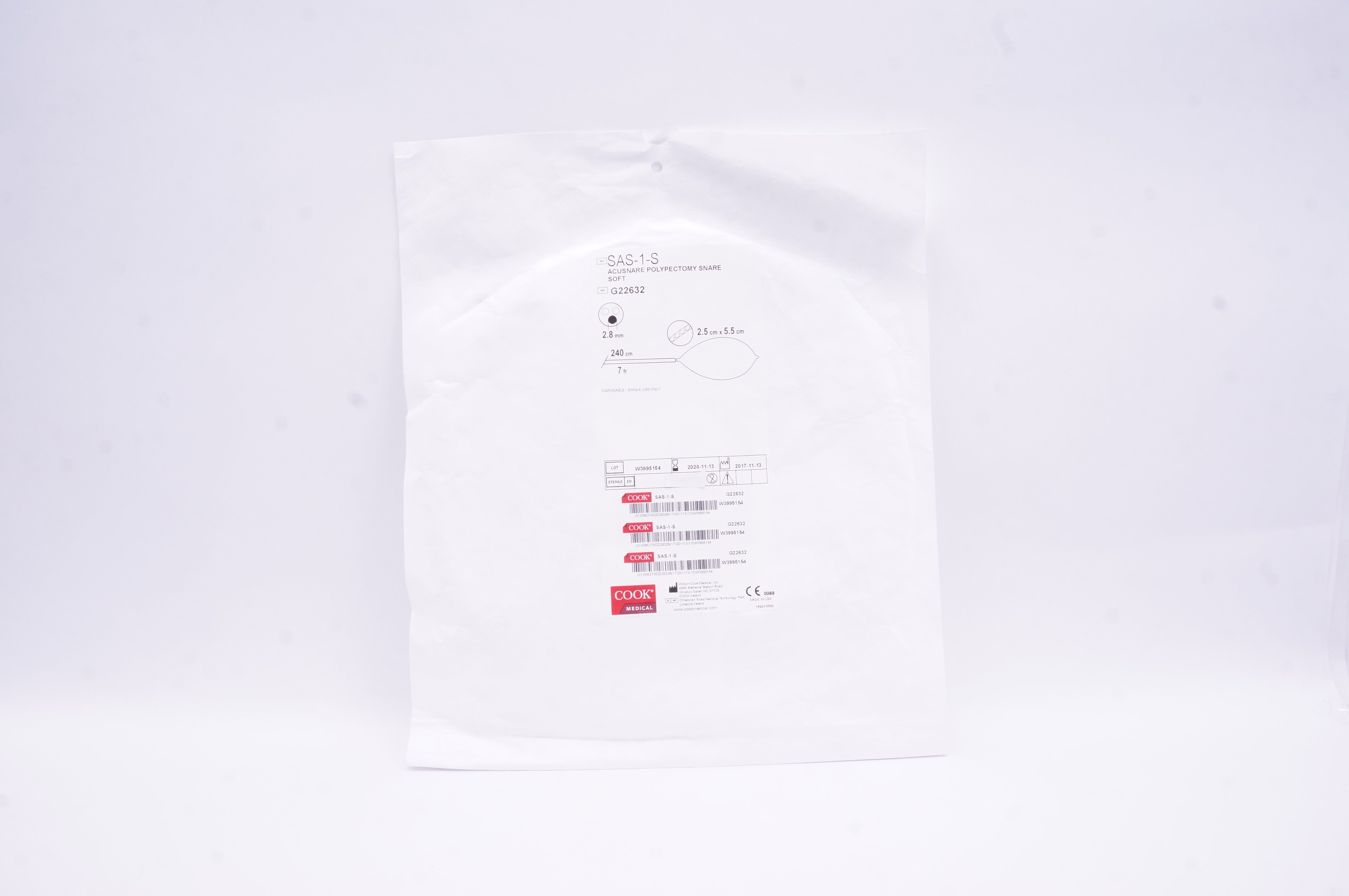 Cook Medical G22632 Acusnare Polypectomy Snare Soft (x)