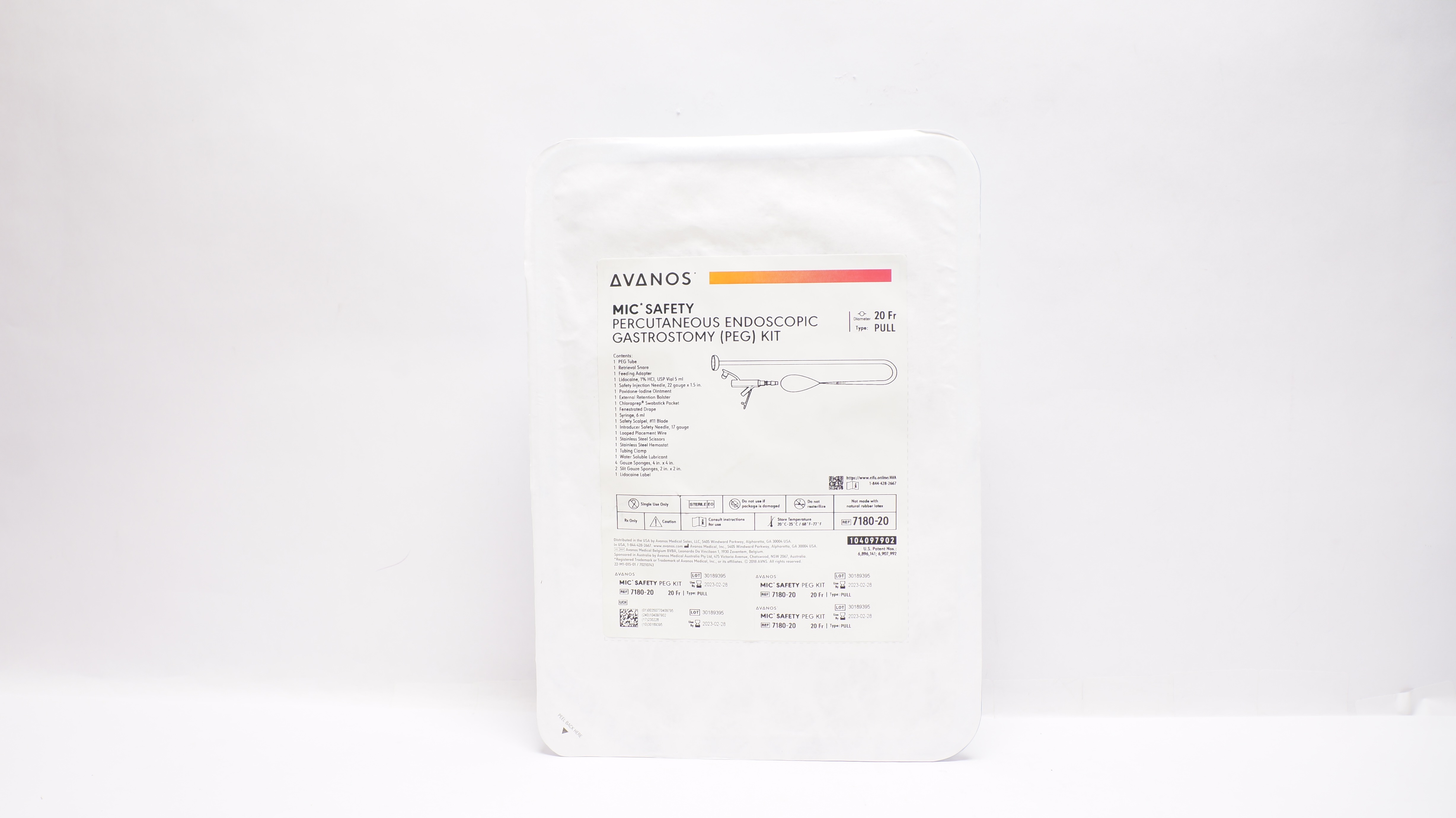 Avanos 718020 Percutaneous Endoscopic Gastrostomy (PEG) Kit 20Fr (x)
