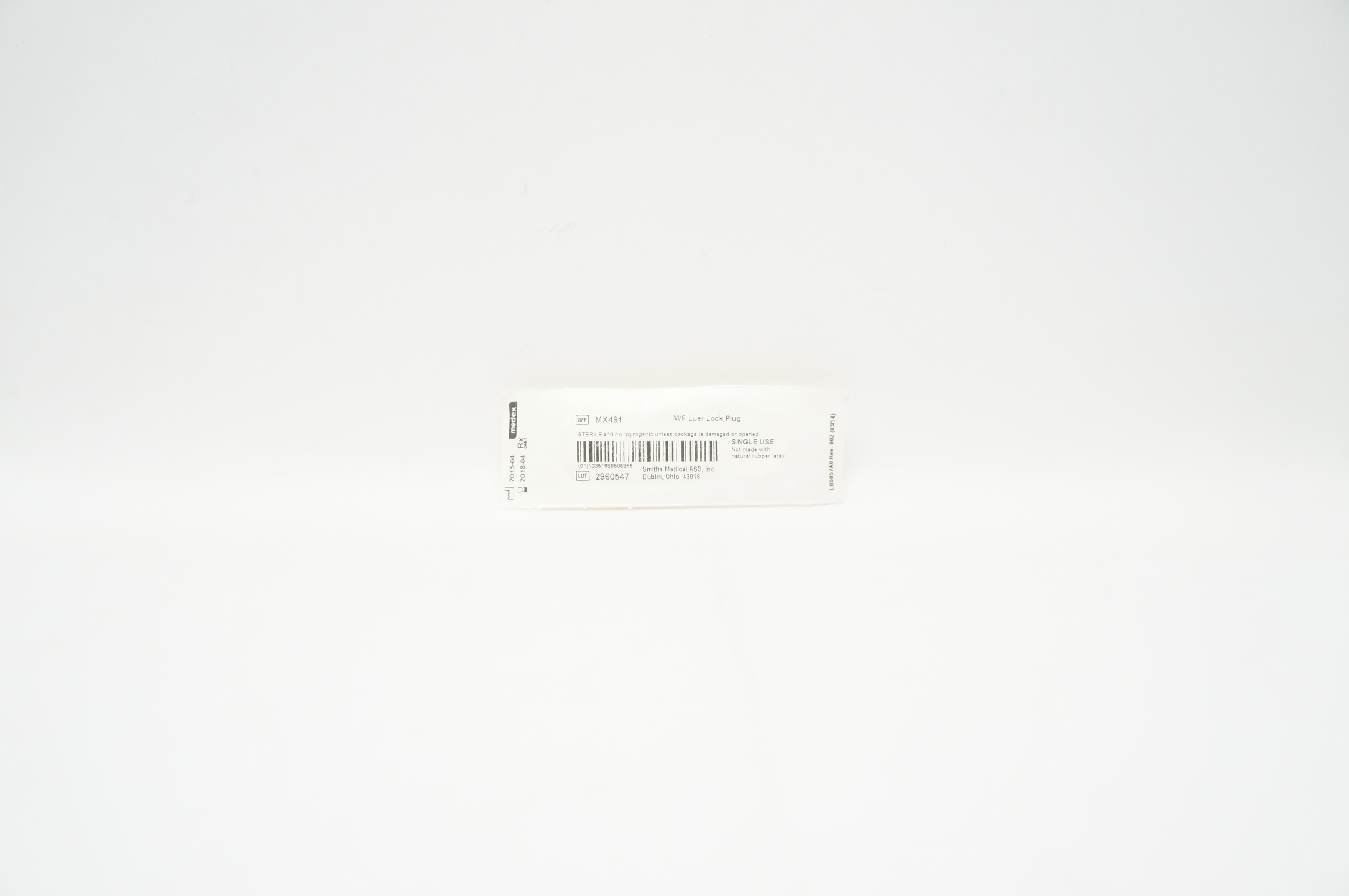 Smiths Medical MX491 Medex M/F Luer Lock Plug (x)