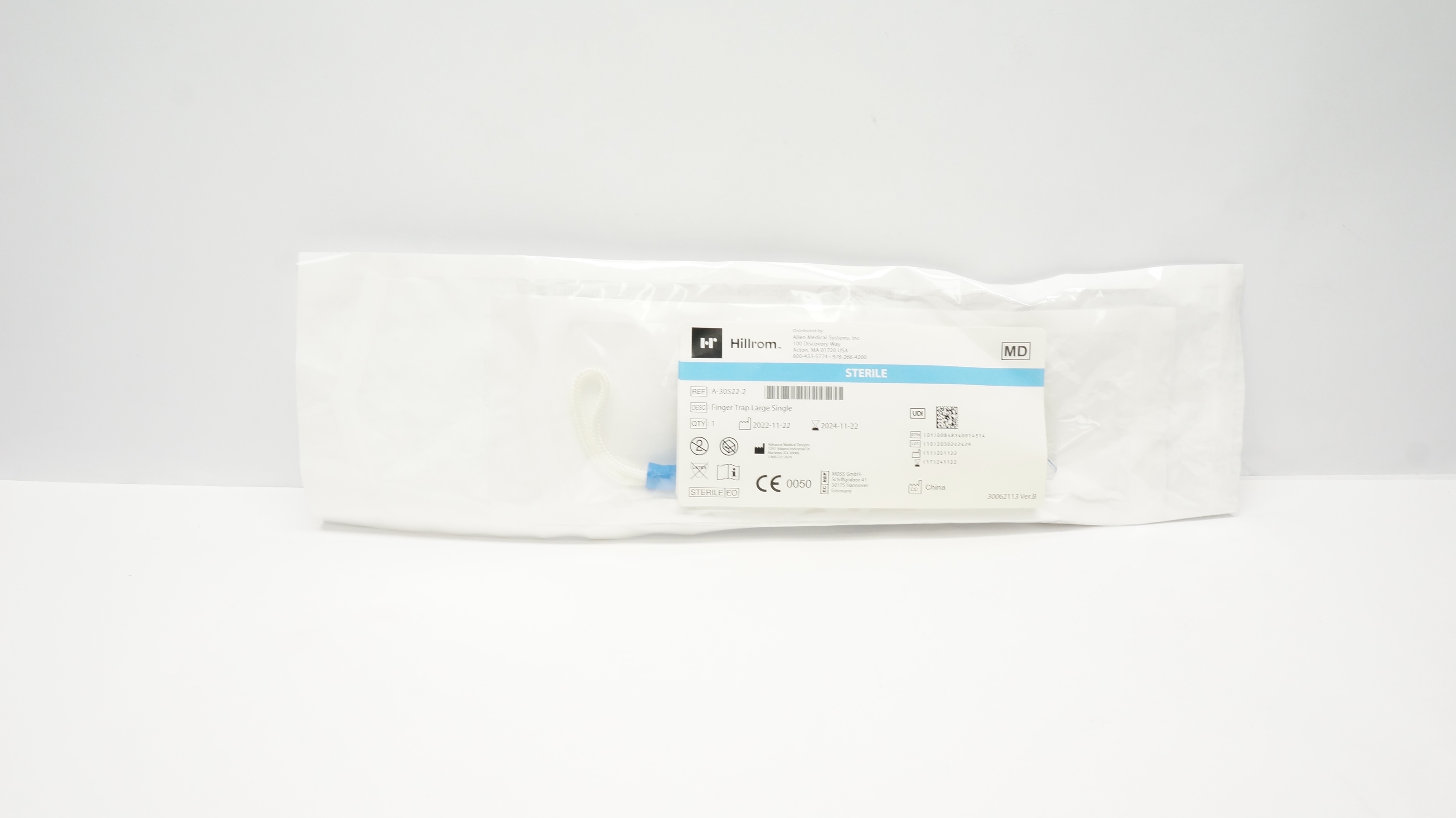 Advance Medical A-30522-2 Hillerom Finger Trap Single Large