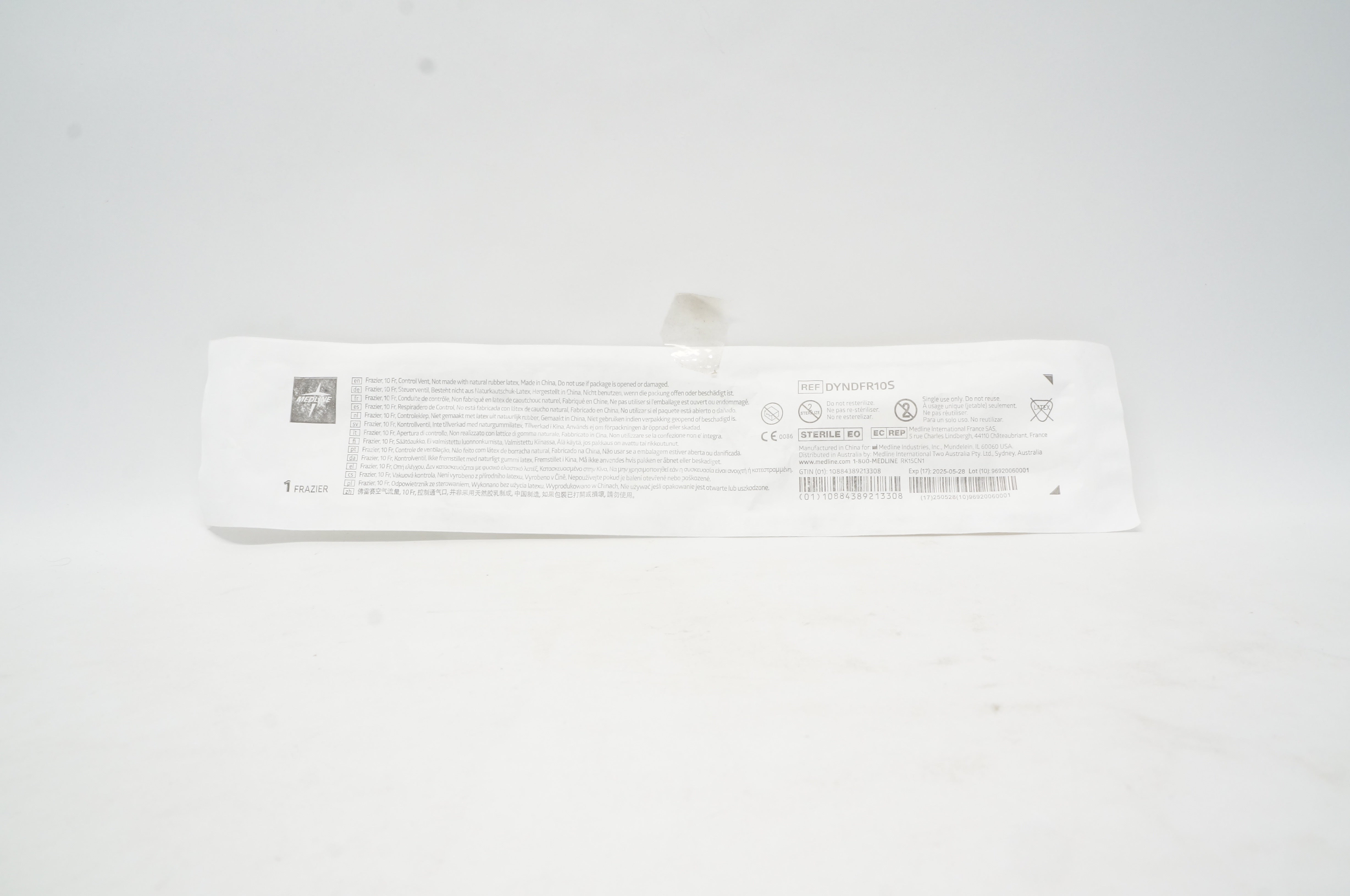 Medline DYNDFR10S Frazier 10Fr Control Vent