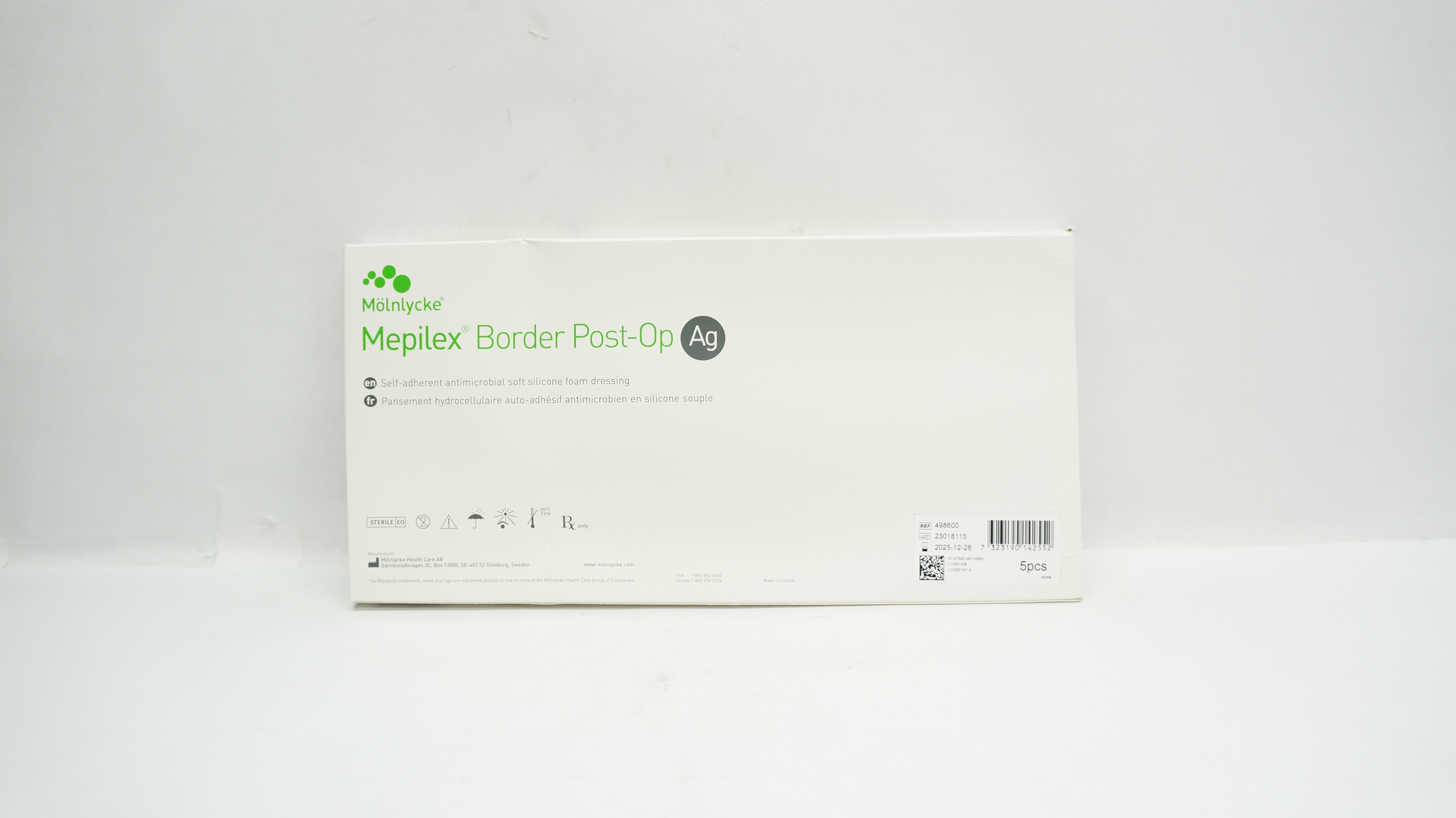 Molnlycke Health Care 498600 Mepilex Soft Foam Dressing 4 x 12inch