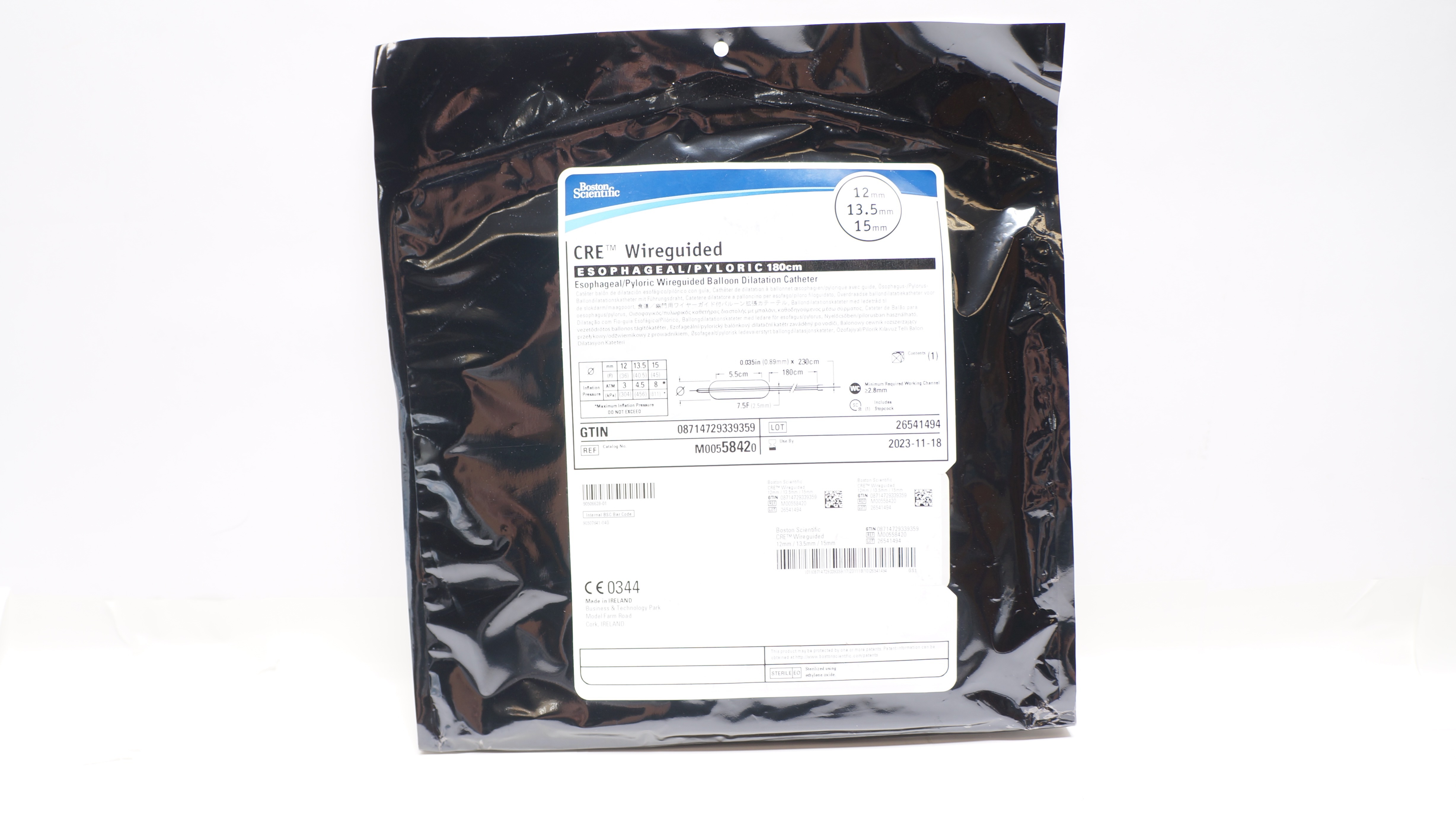 Boston Scientific M00558420 CRE Wireguided Dilatation Cath. 12 x 13.5 x 15mm (x)