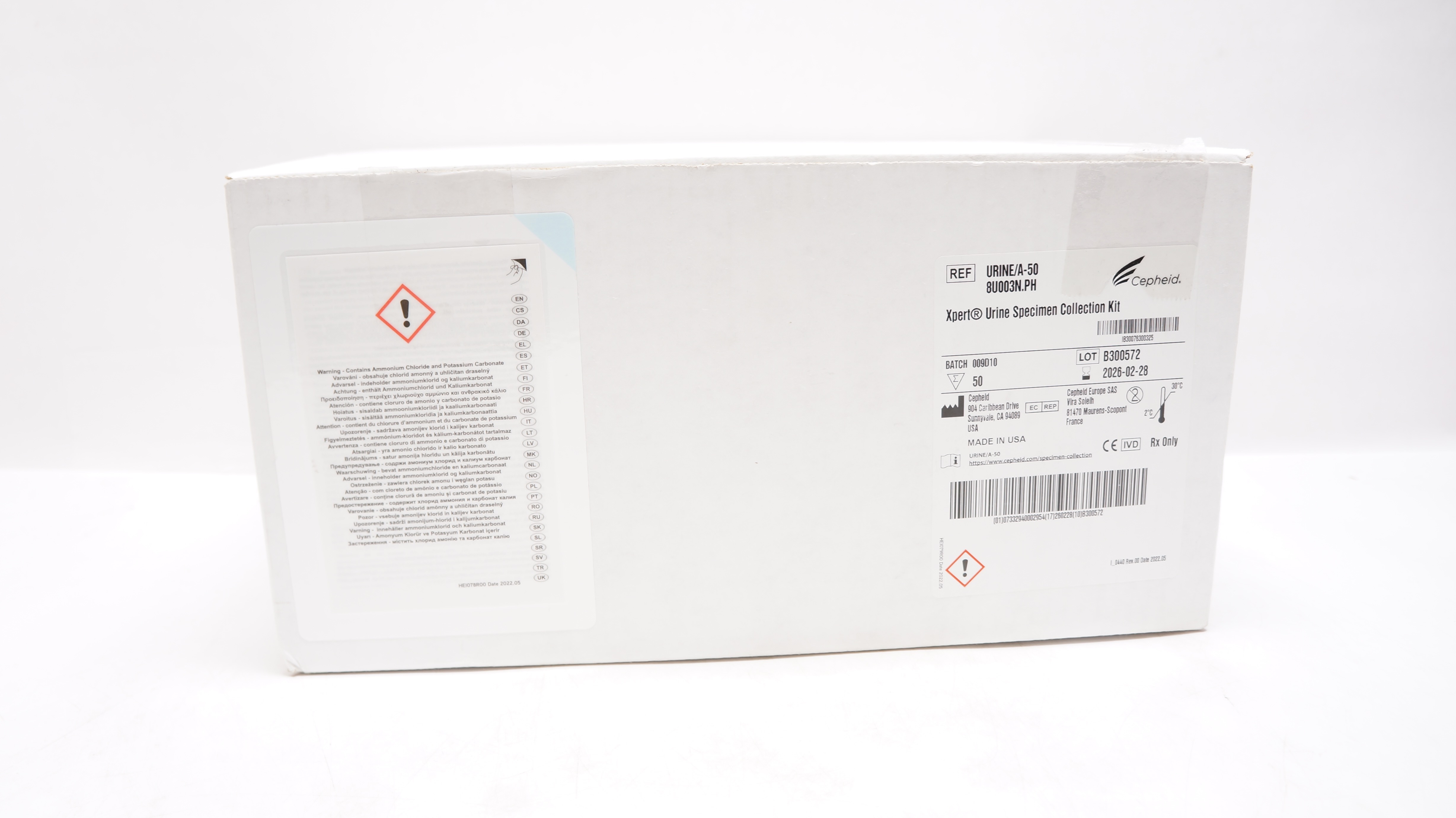 Cepheid URINE/A50 Xpert Urine Specimen Collection Kit Case of 50